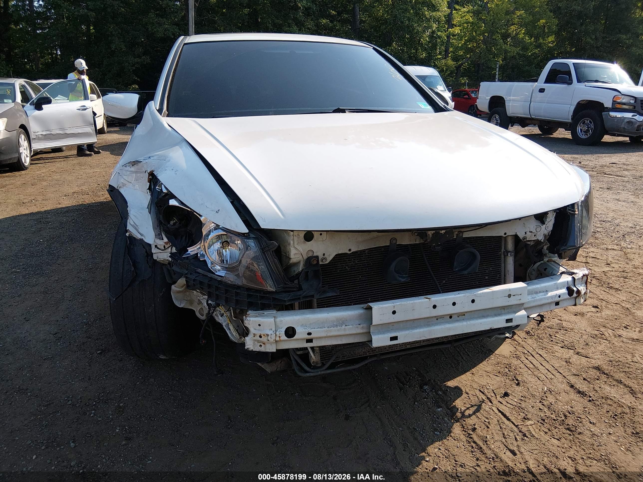 2012 Honda Accord 3.5 Ex-l White vin: 1HGCP3F81CA007238