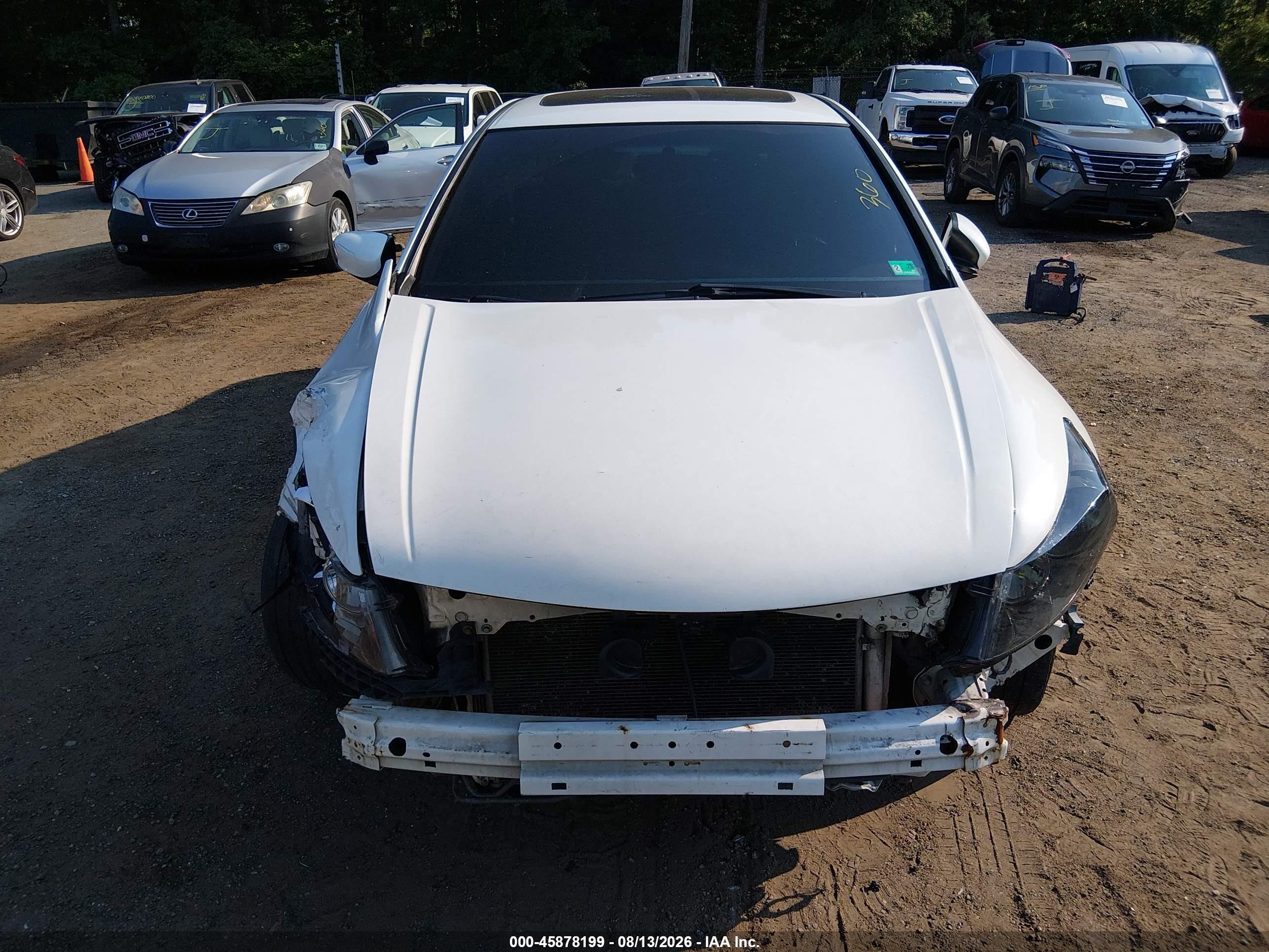 2012 Honda Accord 3.5 Ex-l White vin: 1HGCP3F81CA007238