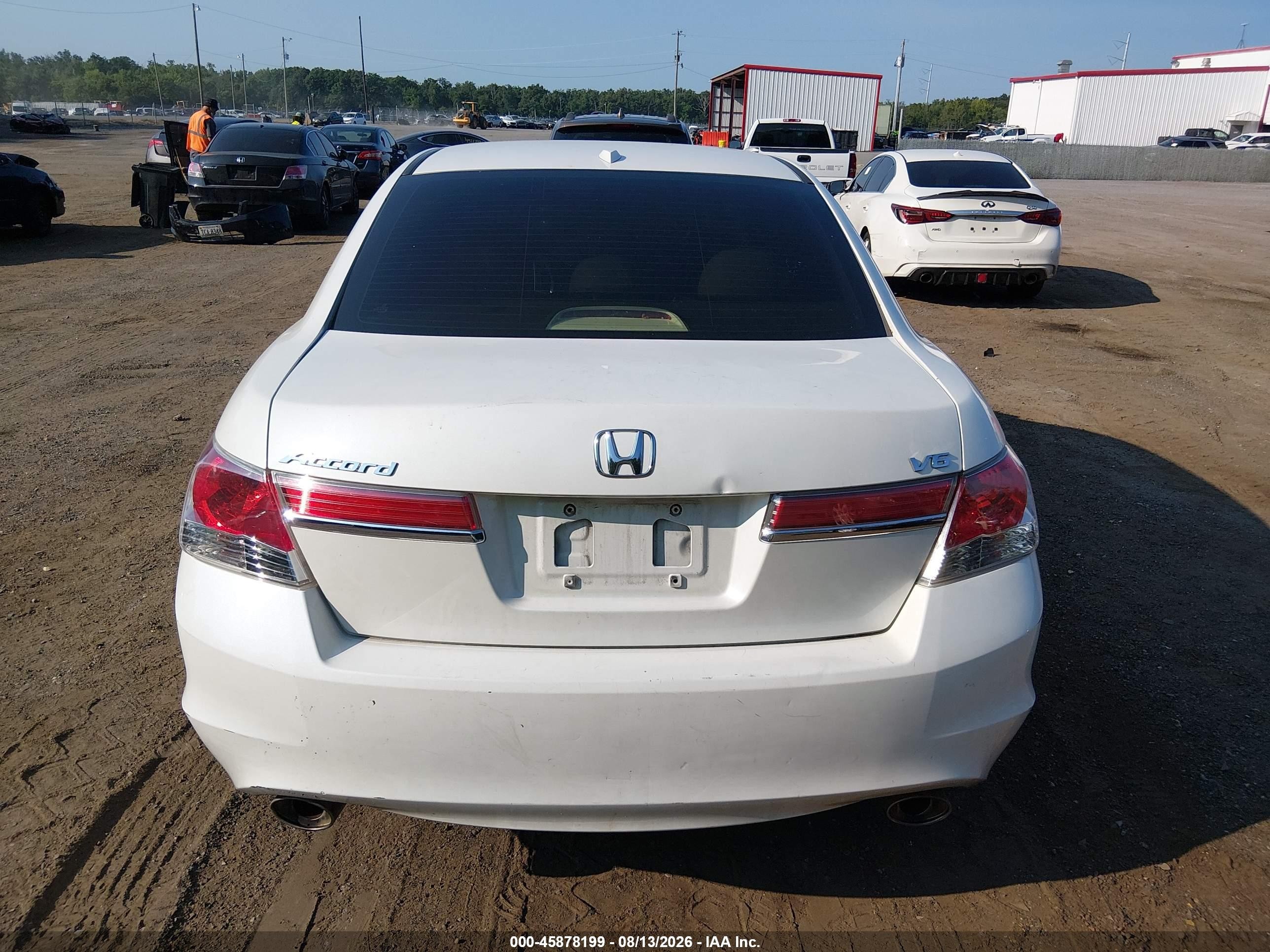 2012 Honda Accord 3.5 Ex-l White vin: 1HGCP3F81CA007238