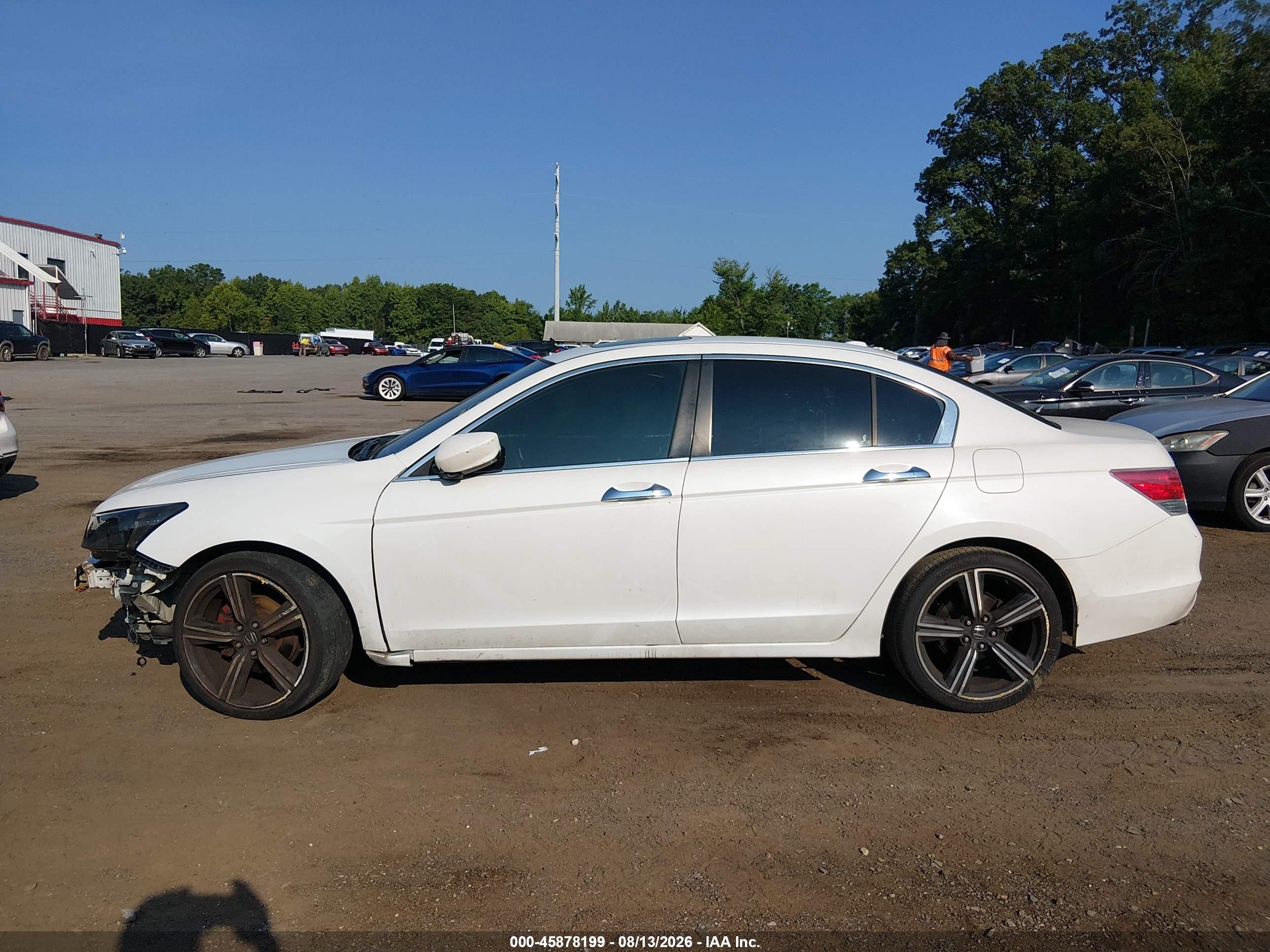 2012 Honda Accord 3.5 Ex-l White vin: 1HGCP3F81CA007238