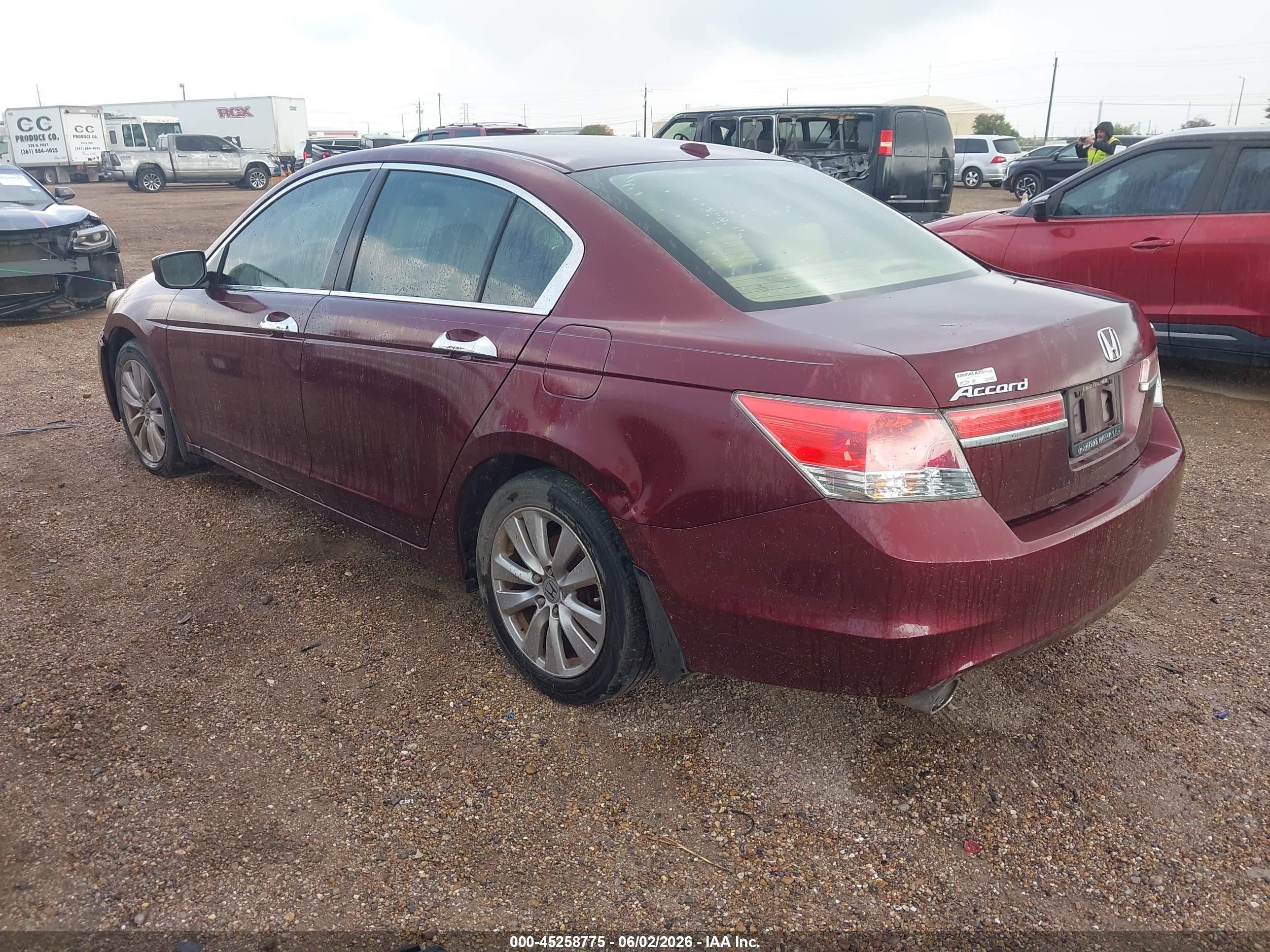 2012 Honda Accord 3.5 Ex-l Maroon vin: 1HGCP3F81CA013783