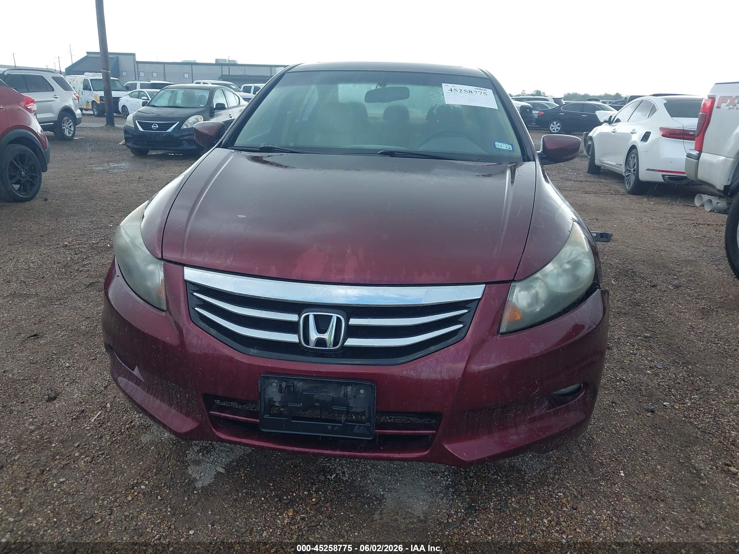 2012 Honda Accord 3.5 Ex-l Maroon vin: 1HGCP3F81CA013783