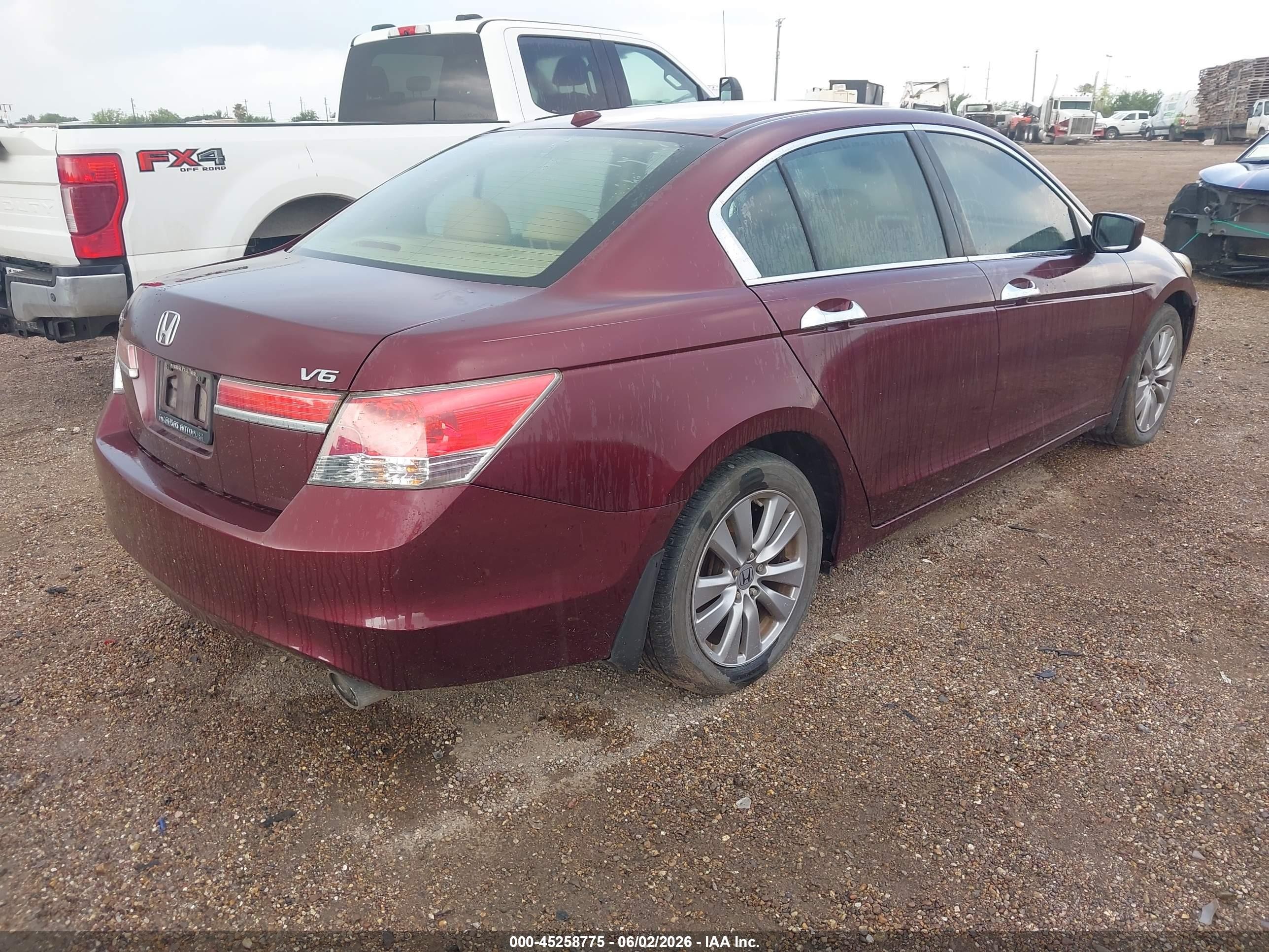 2012 Honda Accord 3.5 Ex-l Maroon vin: 1HGCP3F81CA013783