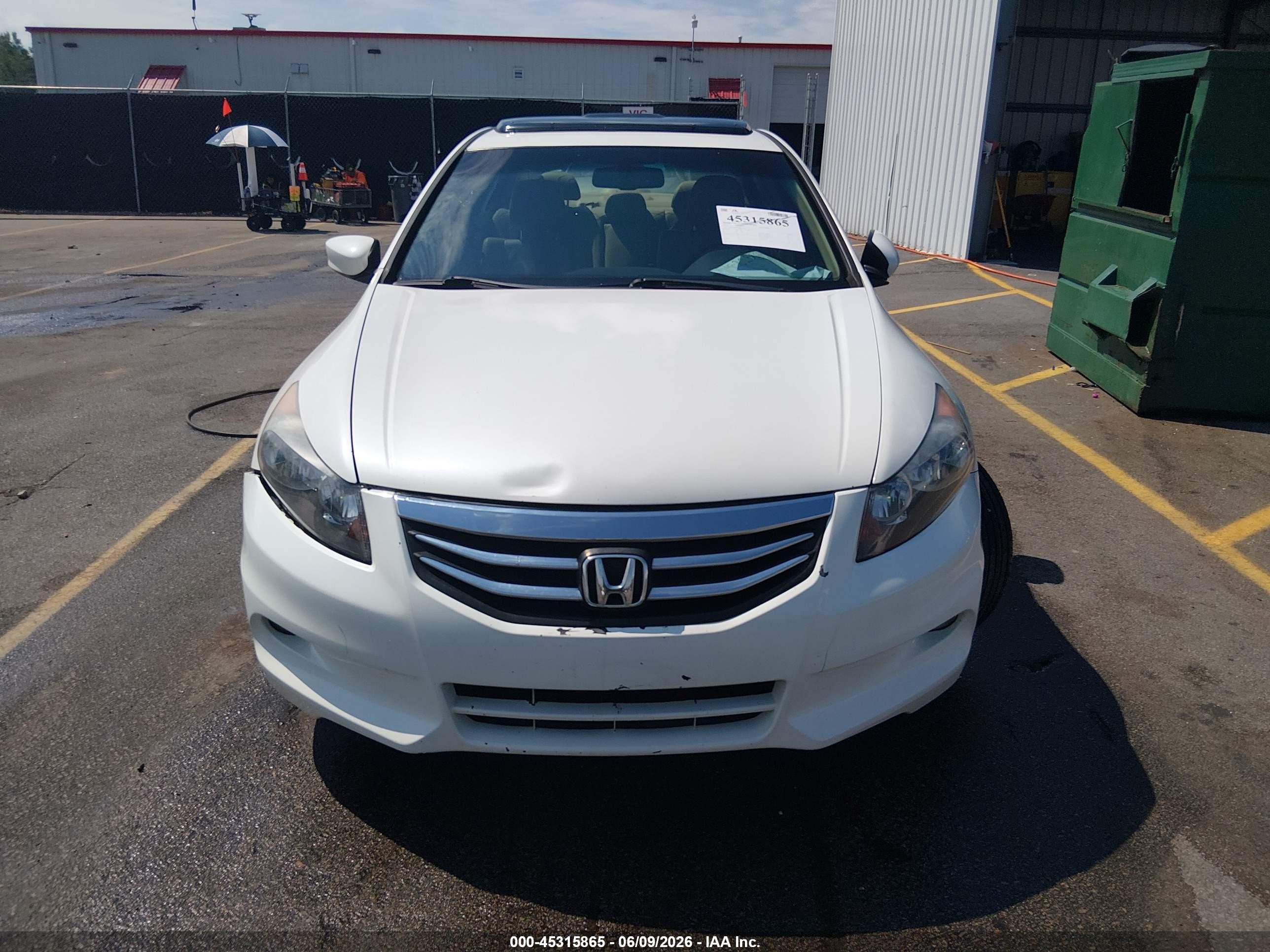 2012 Honda Accord 3.5 Ex-l White vin: 1HGCP3F81CA026565