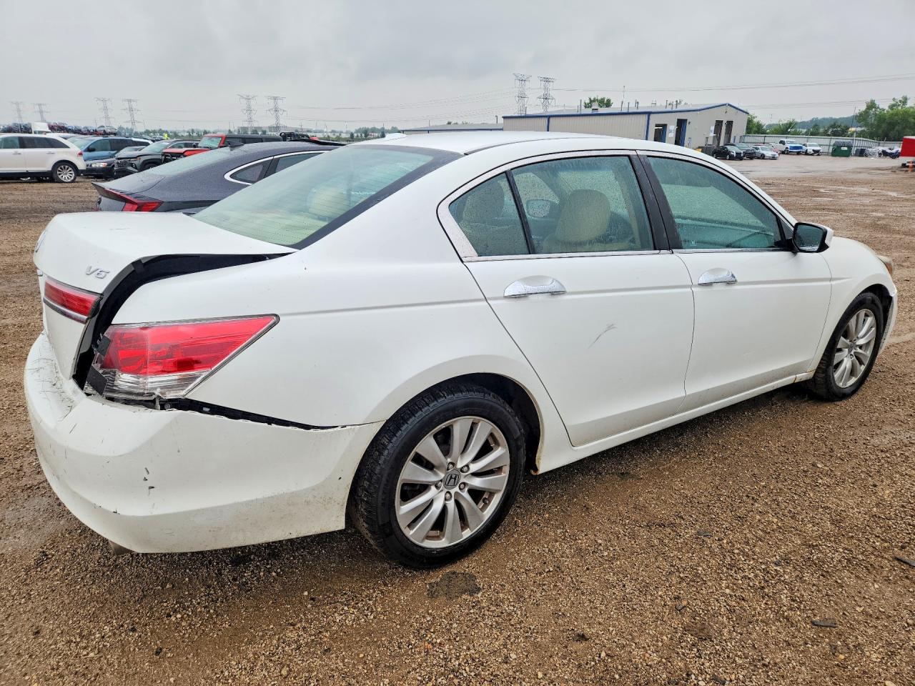 2012 Honda Accord Exl White vin: 1HGCP3F81CA030972