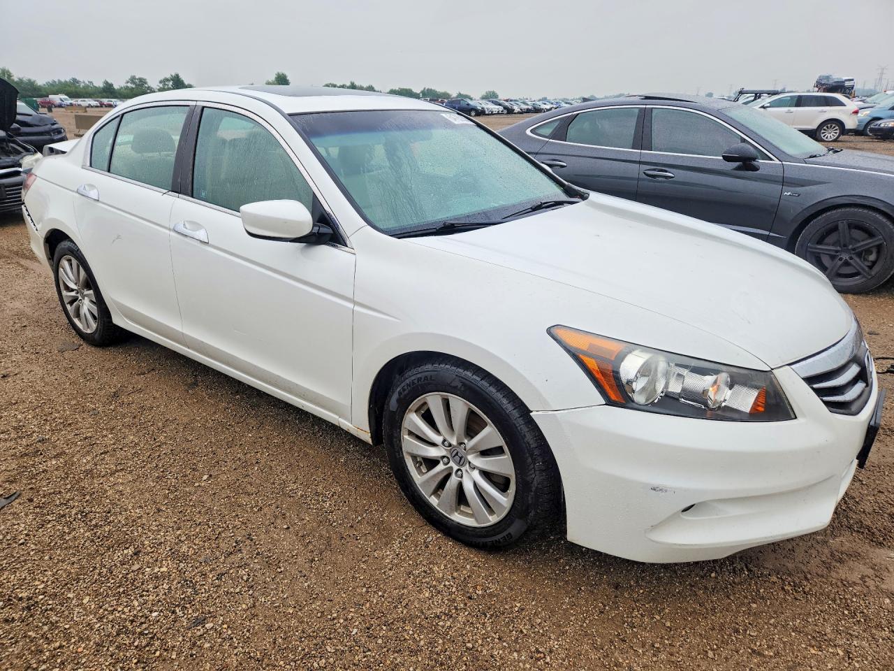2012 Honda Accord Exl White vin: 1HGCP3F81CA030972