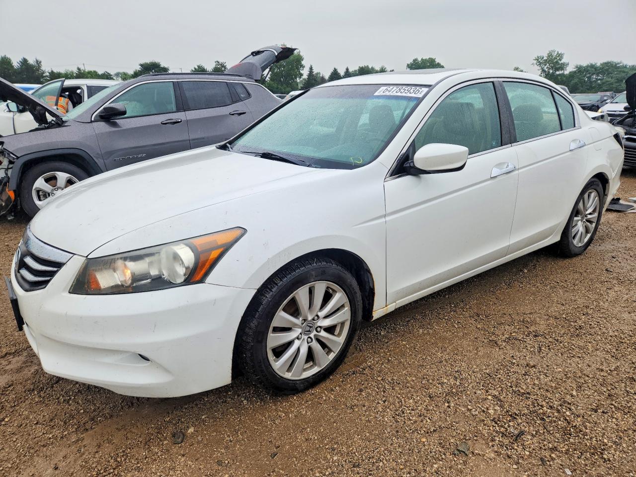 2012 Honda Accord Exl White vin: 1HGCP3F81CA030972