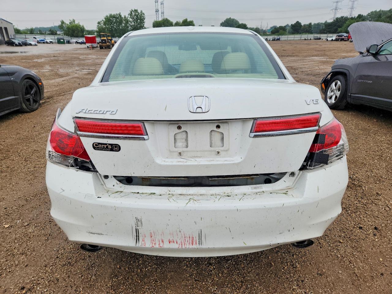 2012 Honda Accord Exl White vin: 1HGCP3F81CA030972