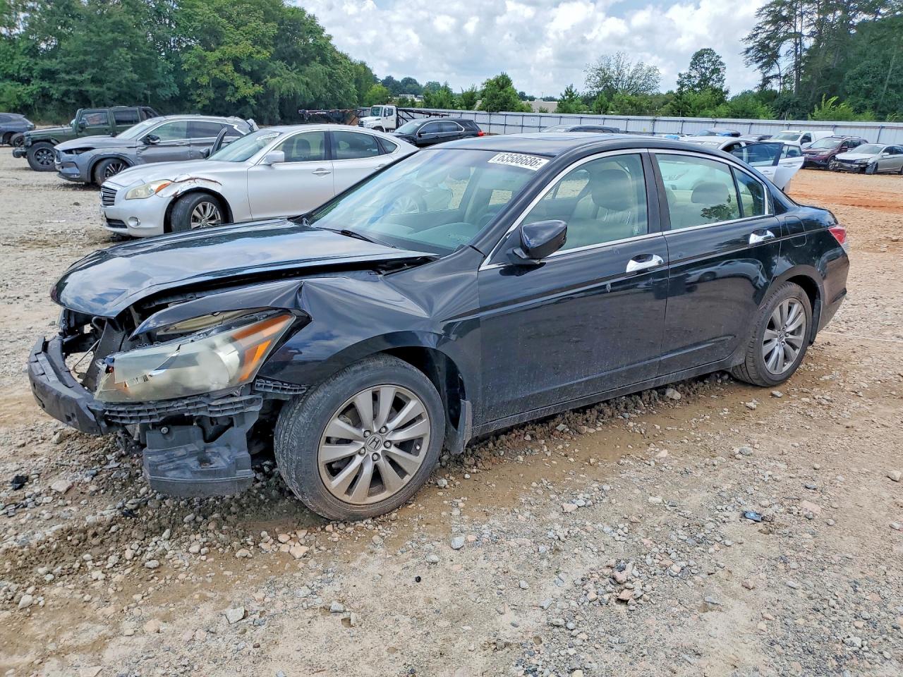 2012 Honda Accord Exl Черный vin: 1HGCP3F81CA035430