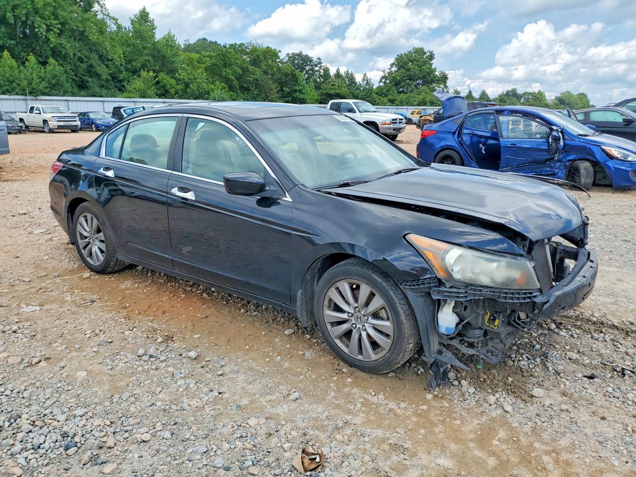 2012 Honda Accord Exl Черный vin: 1HGCP3F81CA035430
