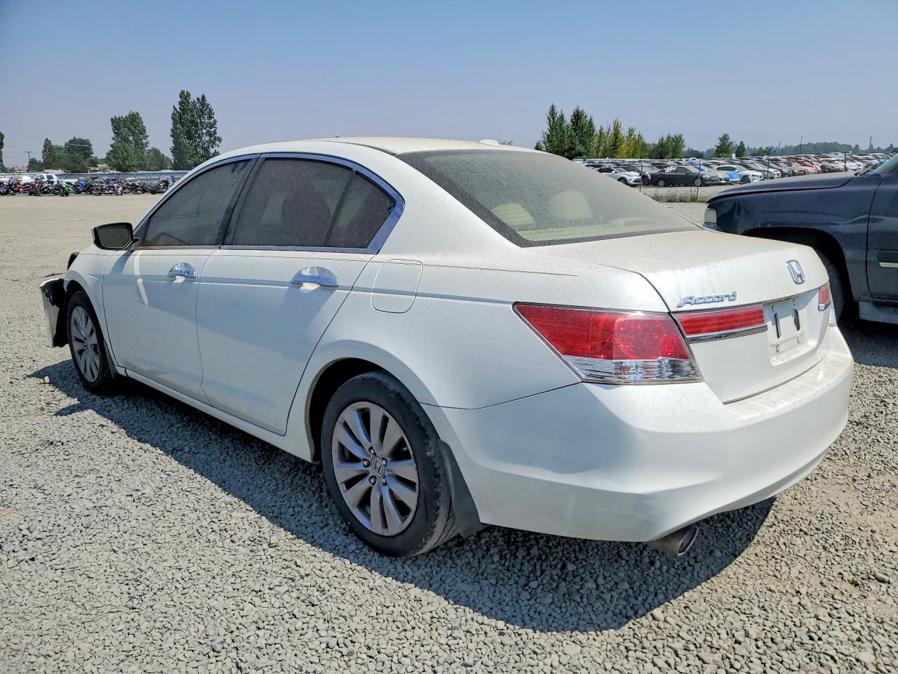 2012 Honda Accord Exl White vin: 1HGCP3F81CA038070