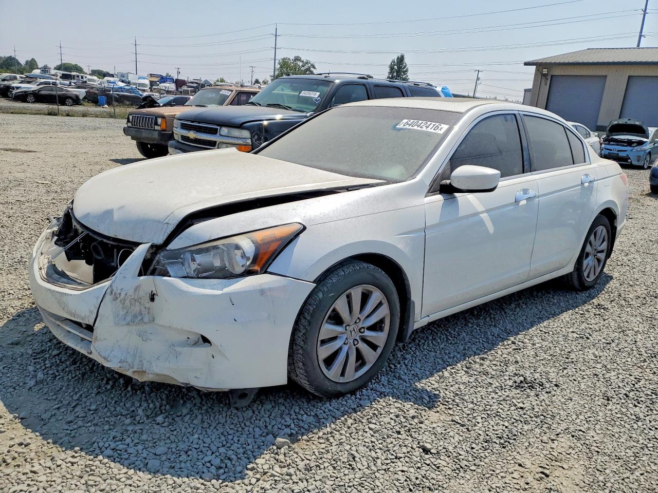 2012 Honda Accord Exl White vin: 1HGCP3F81CA038070