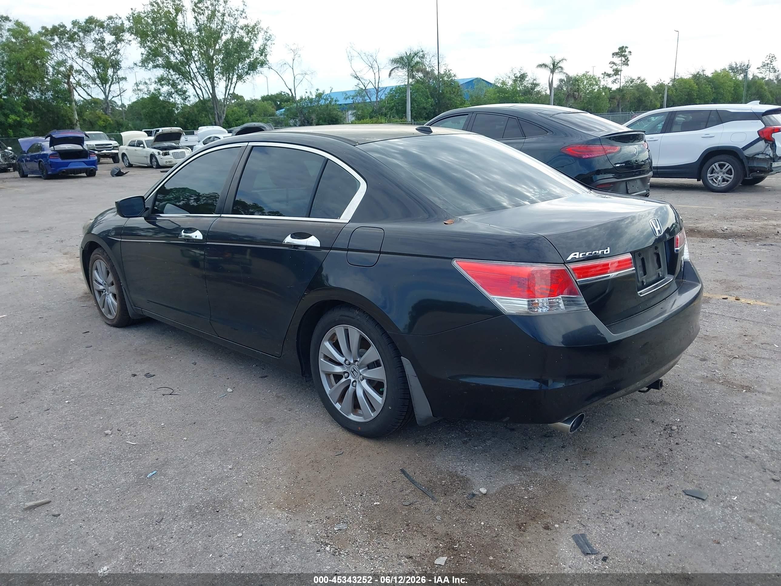 2011 Honda Accord 3.5 Ex-l Black vin: 1HGCP3F82BA029411