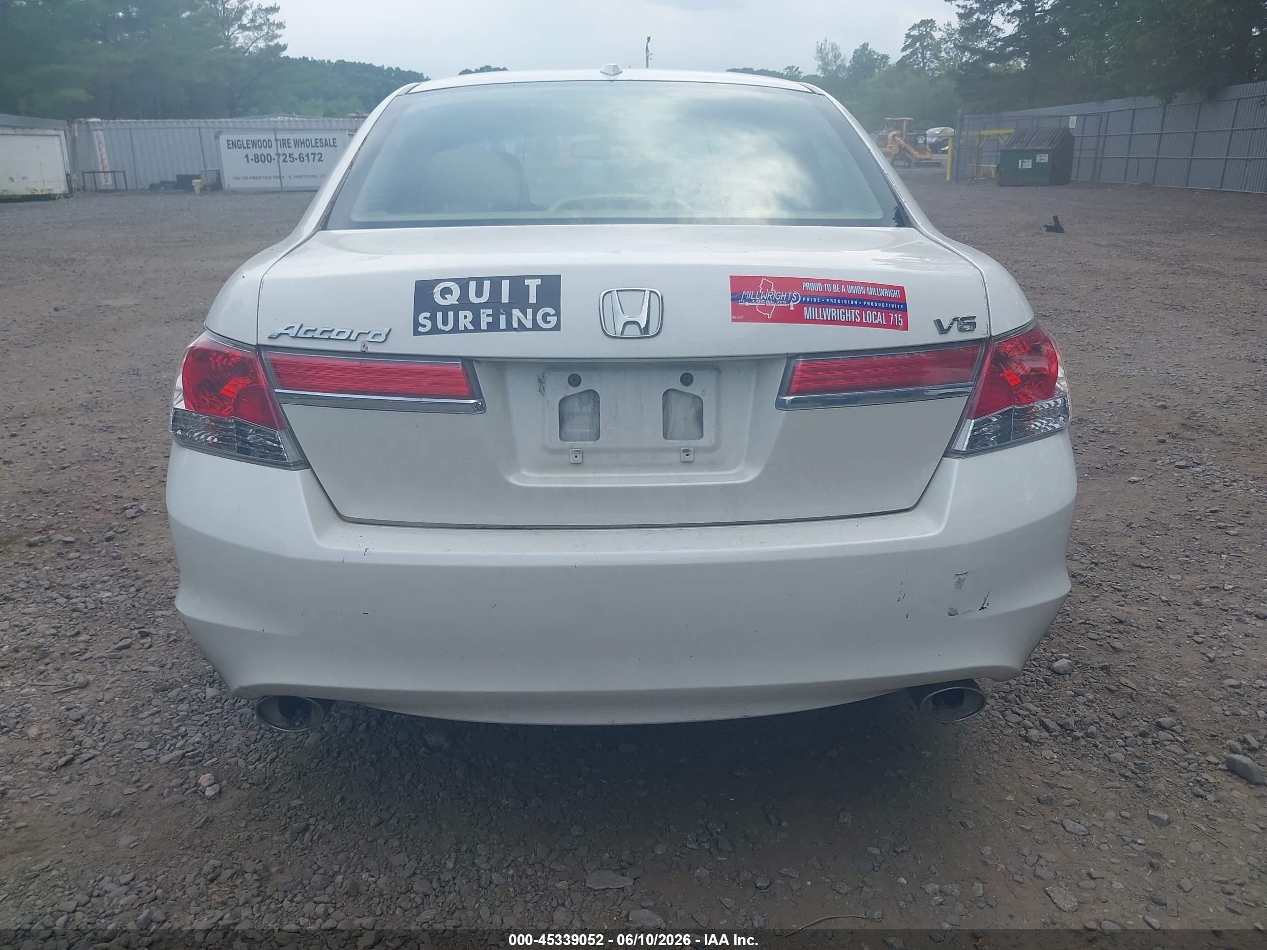 2012 Honda Accord 3.5 Ex-l White vin: 1HGCP3F82CA000279