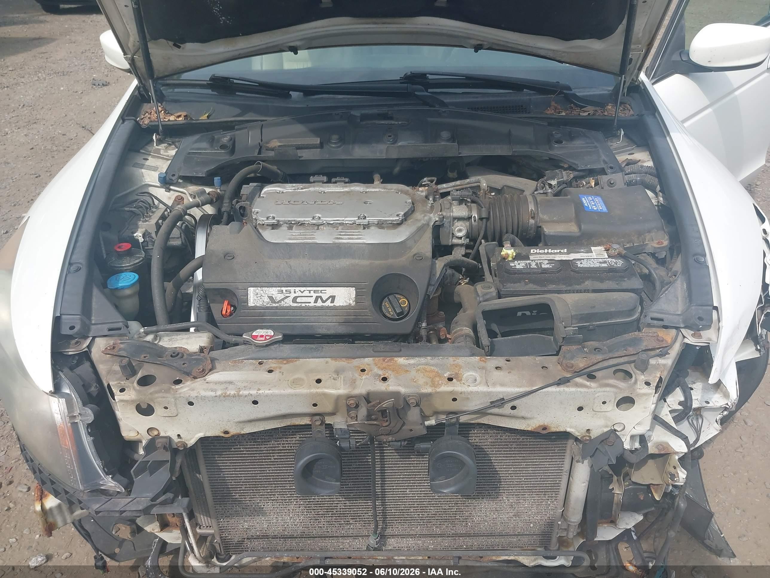 2012 Honda Accord 3.5 Ex-l White vin: 1HGCP3F82CA000279
