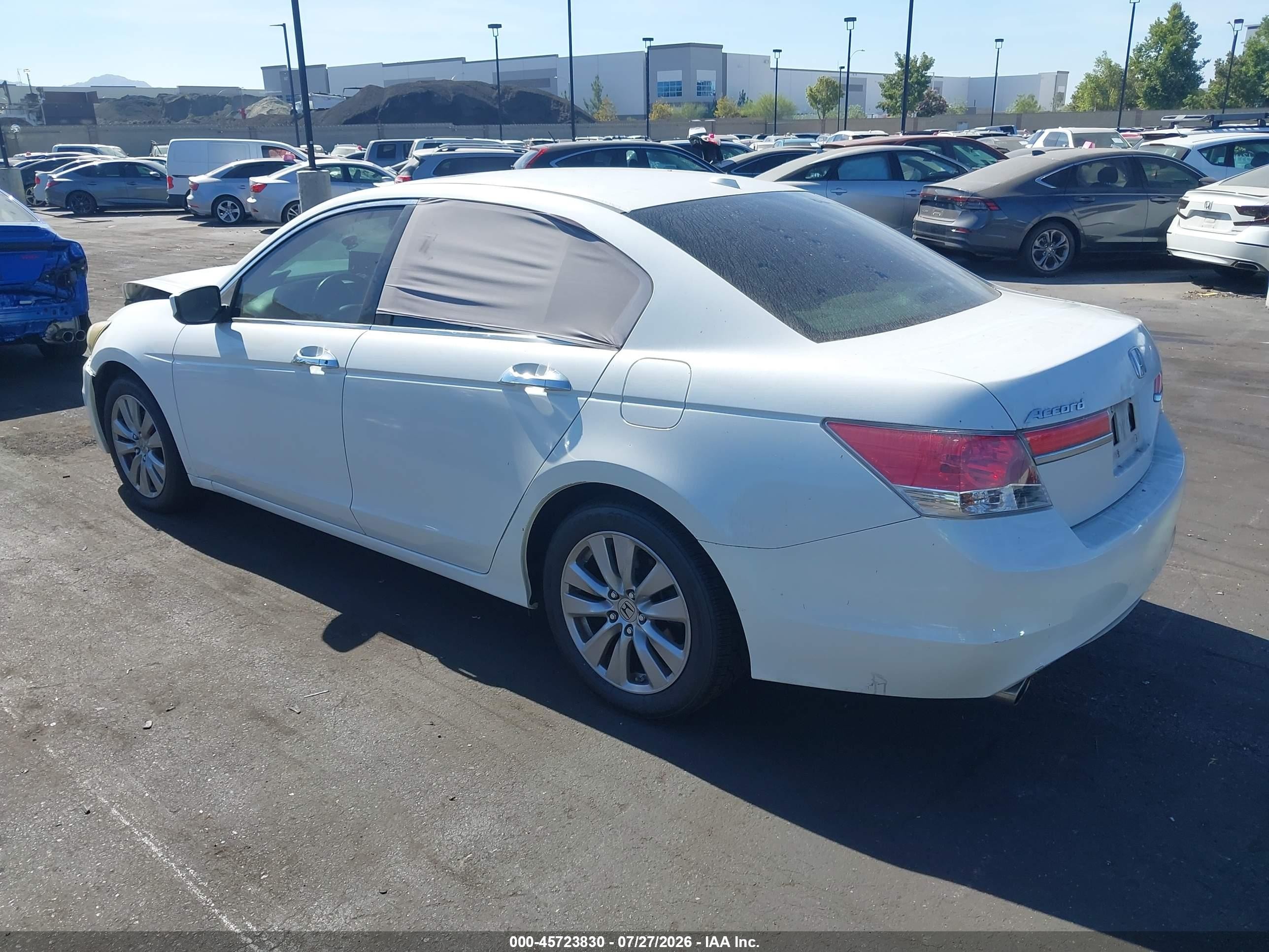 2012 Honda Accord 3.5 Ex-l White vin: 1HGCP3F82CA010052