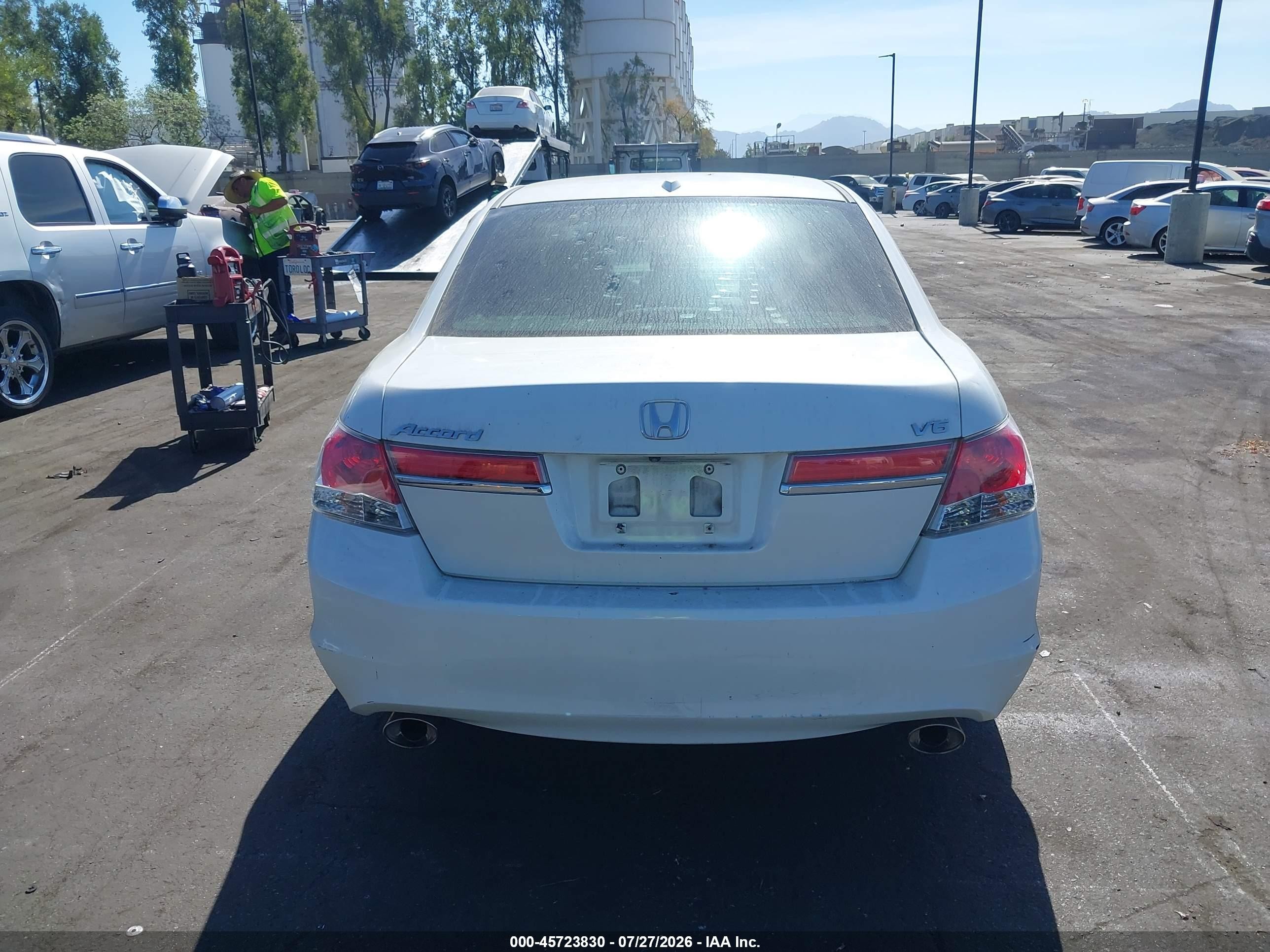 2012 Honda Accord 3.5 Ex-l White vin: 1HGCP3F82CA010052