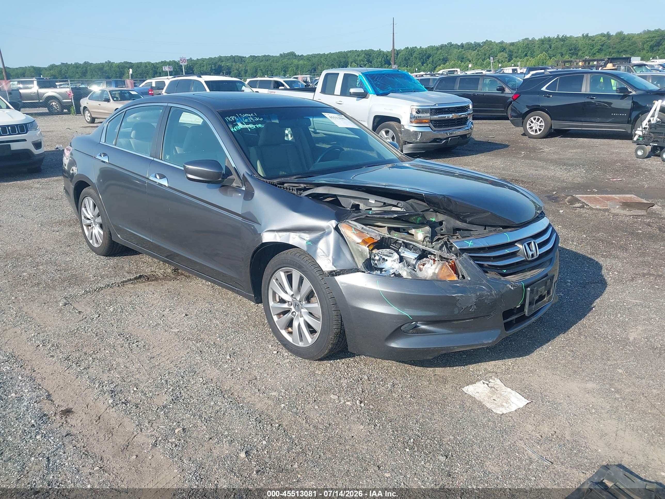 2012 Honda Accord 3.5 Ex-l Gray vin: 1HGCP3F82CA012349