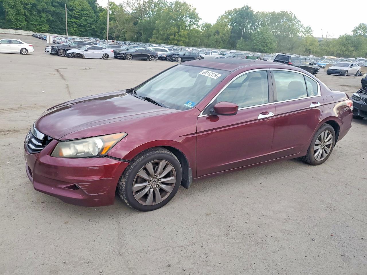 2012 Honda Accord Exl Maroon vin: 1HGCP3F82CA022802