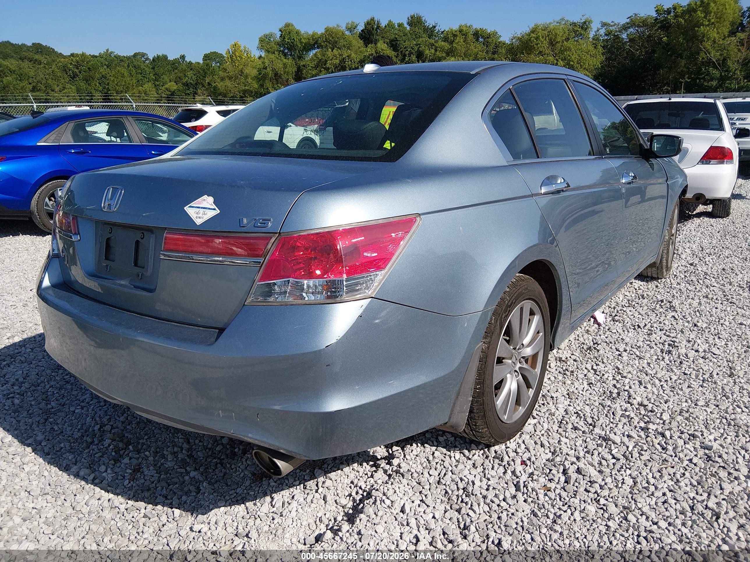 2012 Honda Accord 3.5 Ex-l Blue vin: 1HGCP3F82CA027045