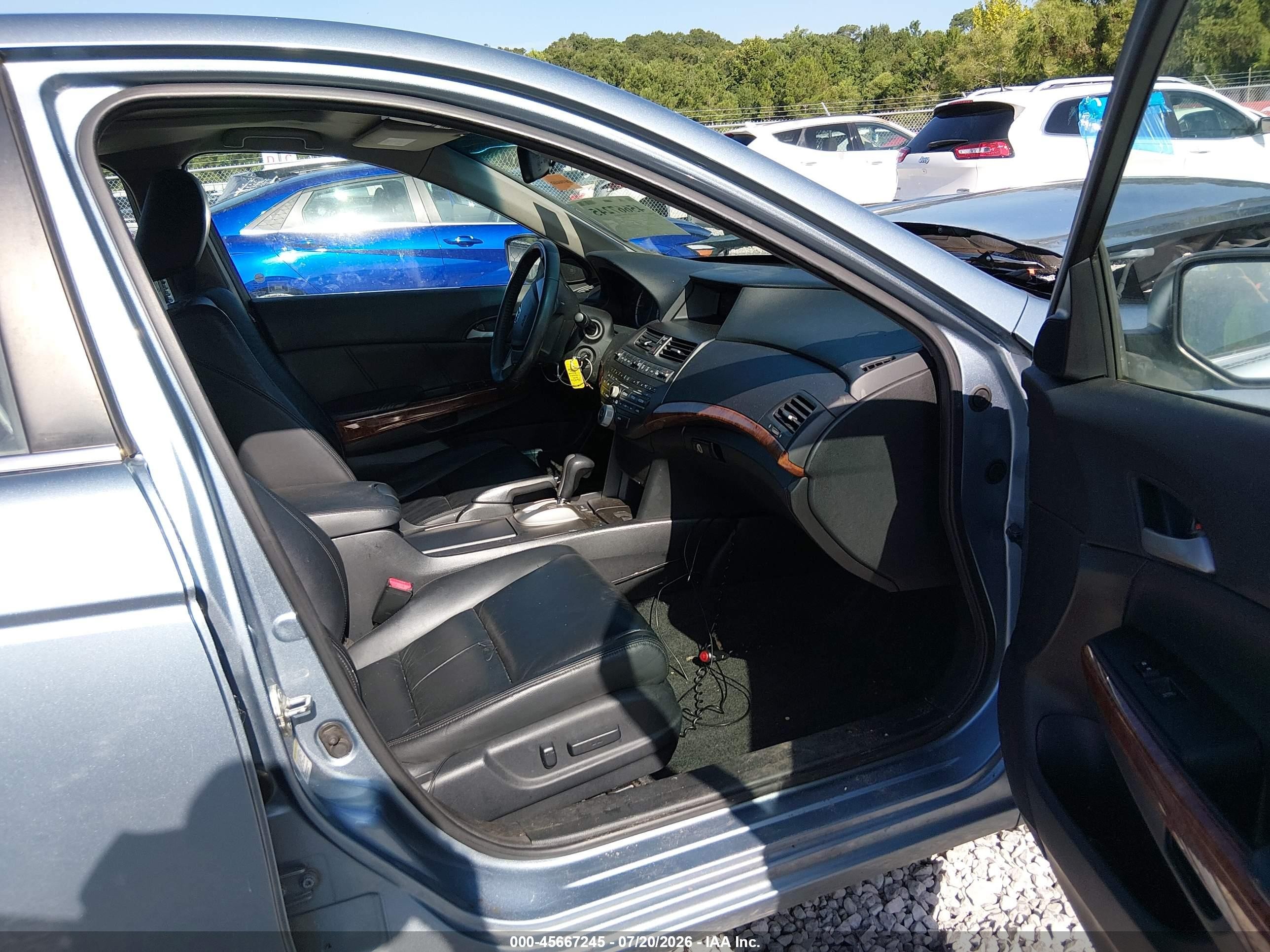 2012 Honda Accord 3.5 Ex-l Blue vin: 1HGCP3F82CA027045
