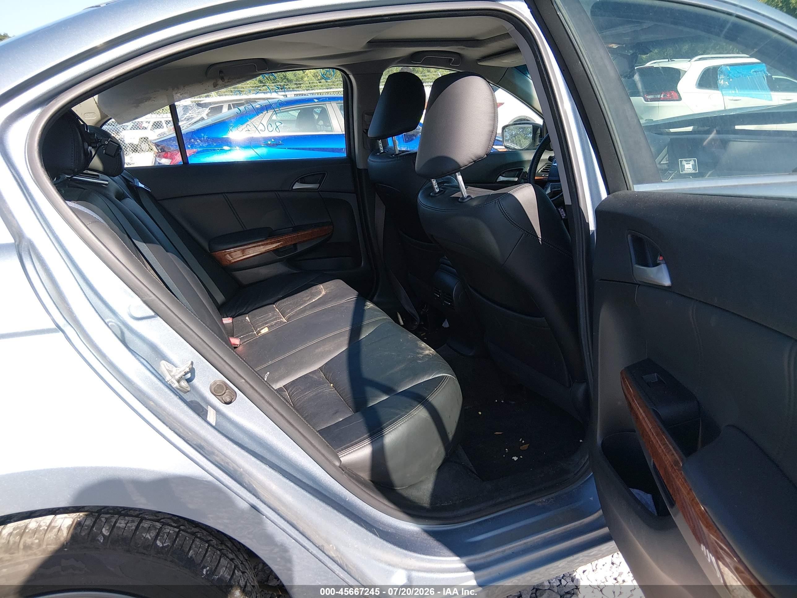 2012 Honda Accord 3.5 Ex-l Blue vin: 1HGCP3F82CA027045