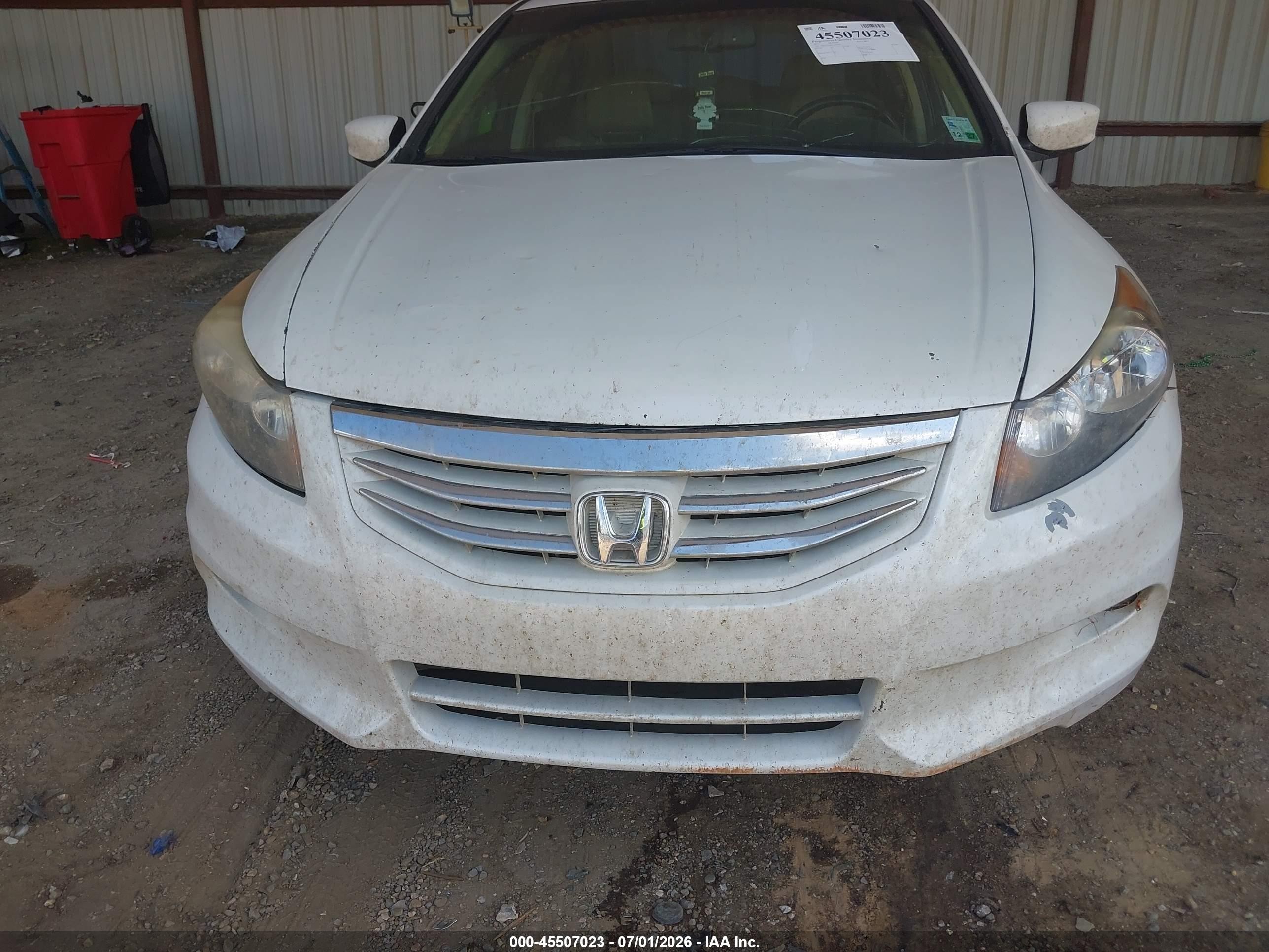 2012 Honda Accord 3.5 Ex-l White vin: 1HGCP3F82CA033413