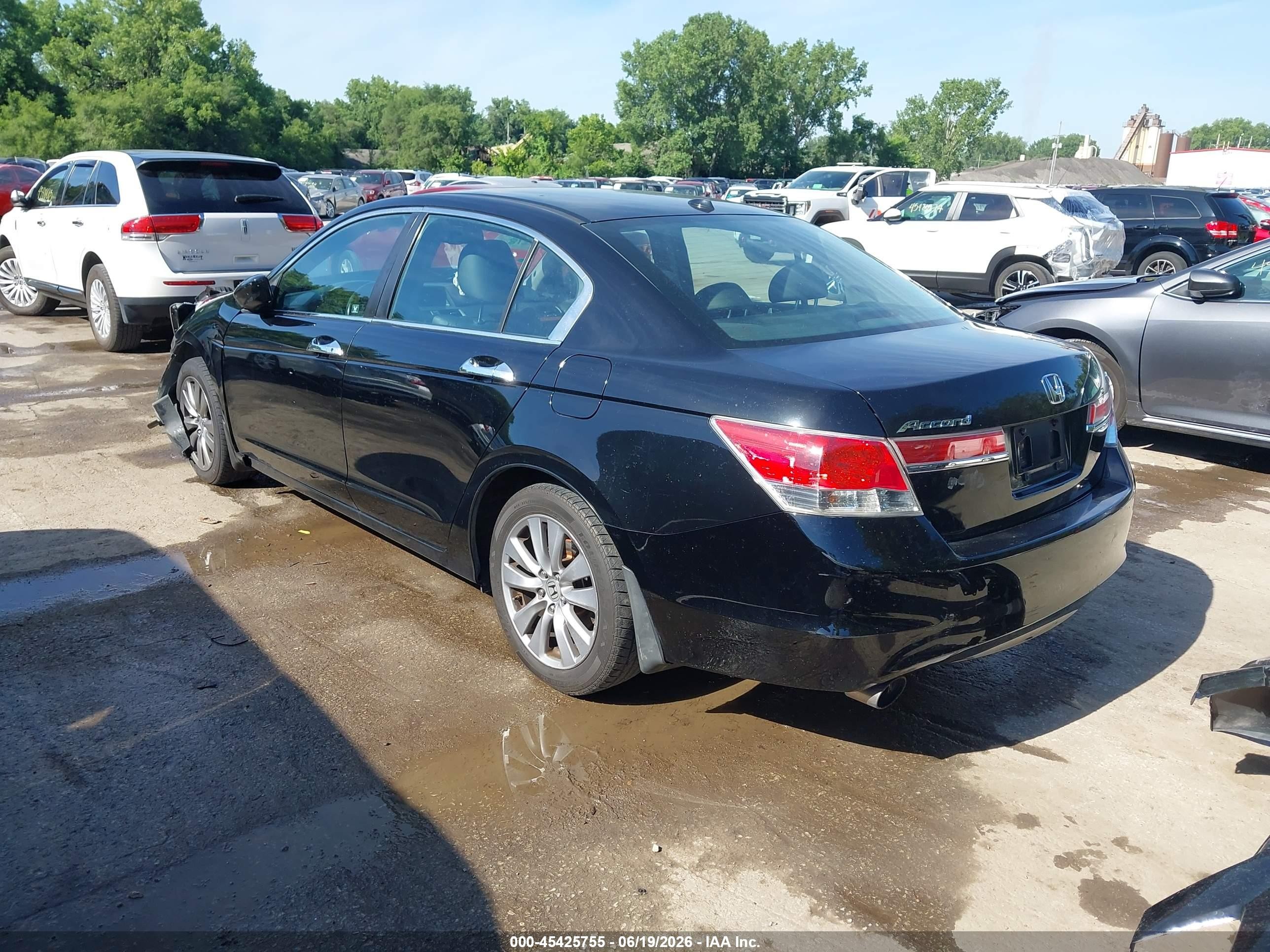 2012 Honda Accord 3.5 Ex-l Black vin: 1HGCP3F82CA035274