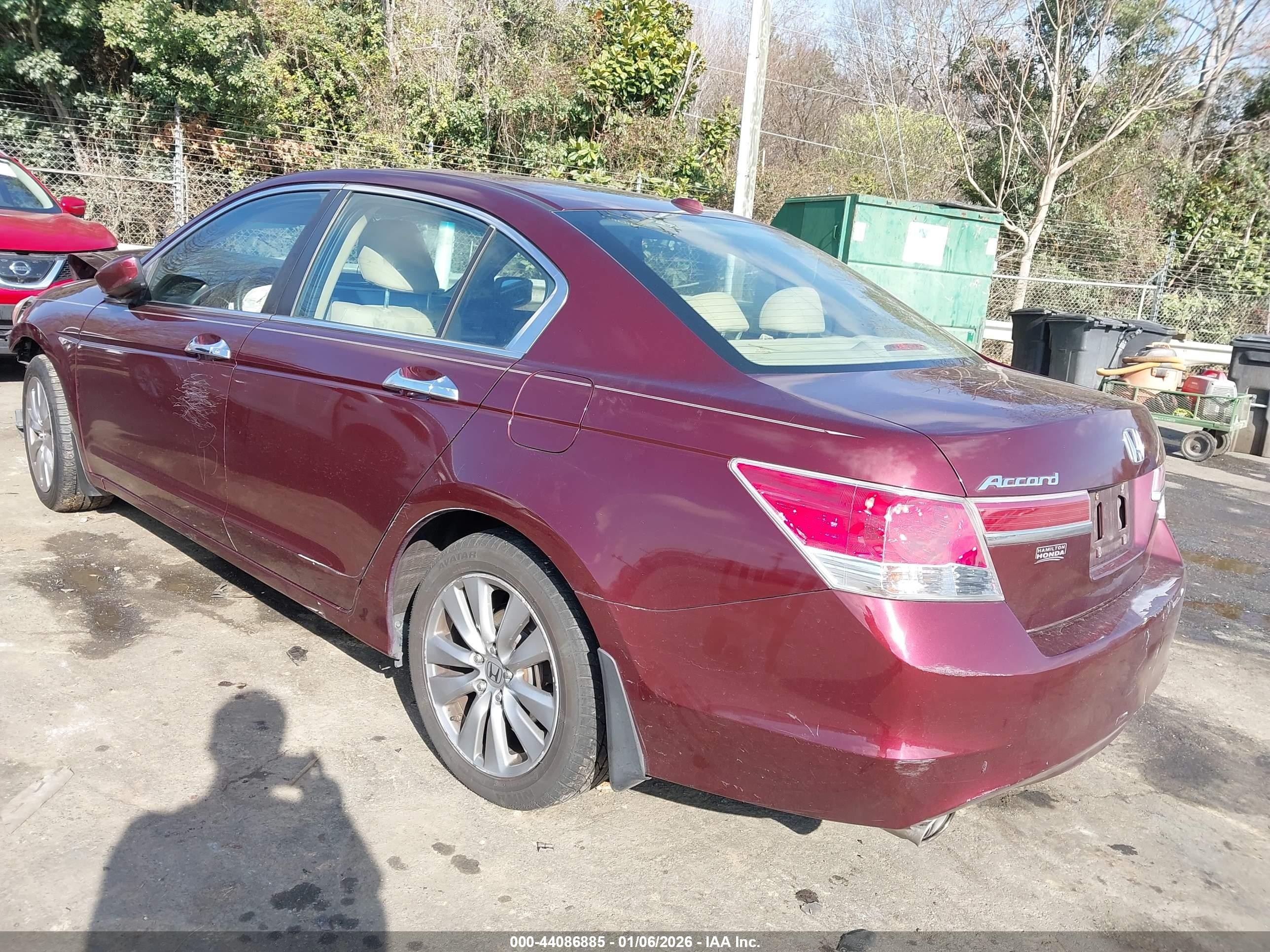 2012 Honda Accord 3.5 Ex-l Burgundy vin: 1HGCP3F82CA037770