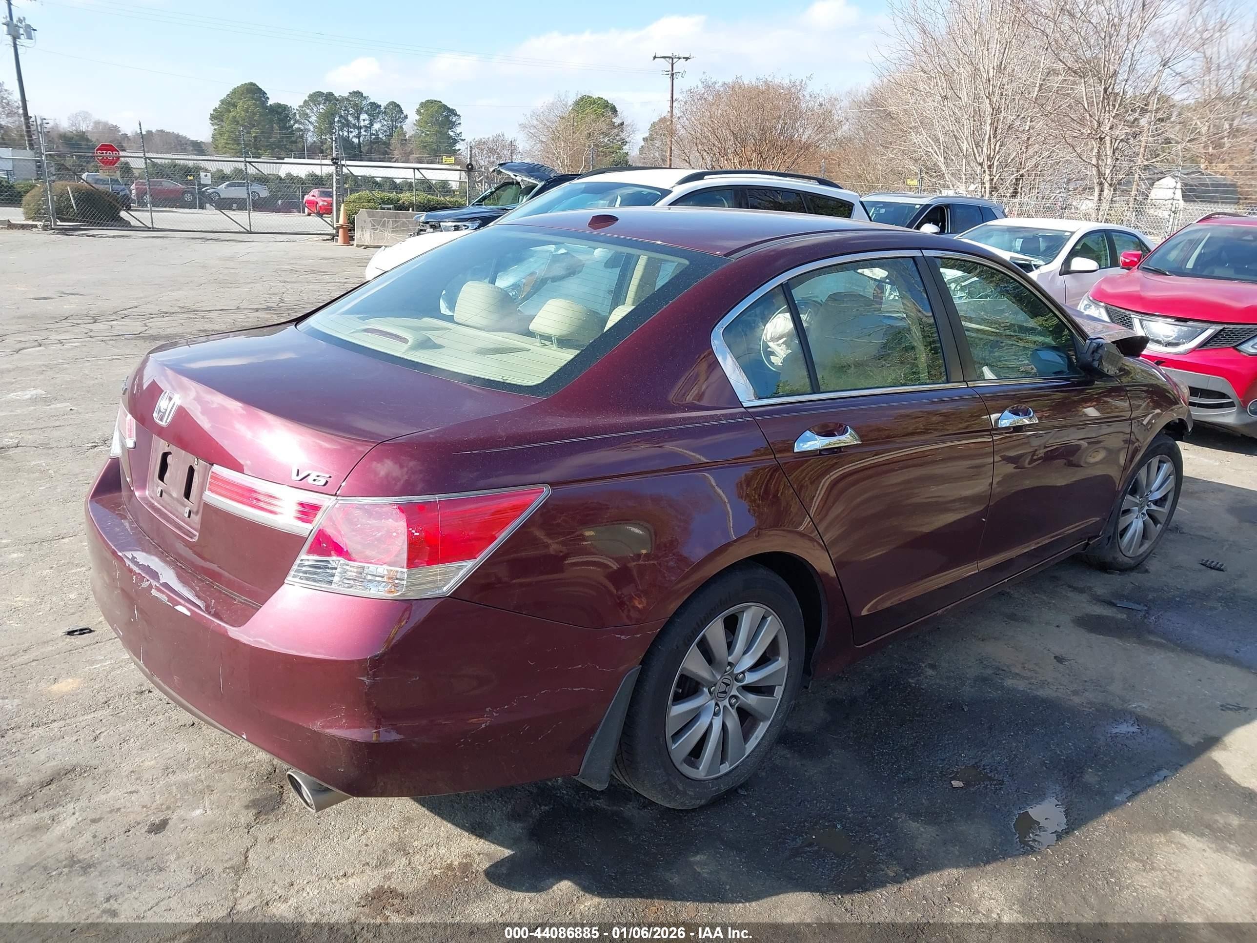 2012 Honda Accord 3.5 Ex-l Burgundy vin: 1HGCP3F82CA037770