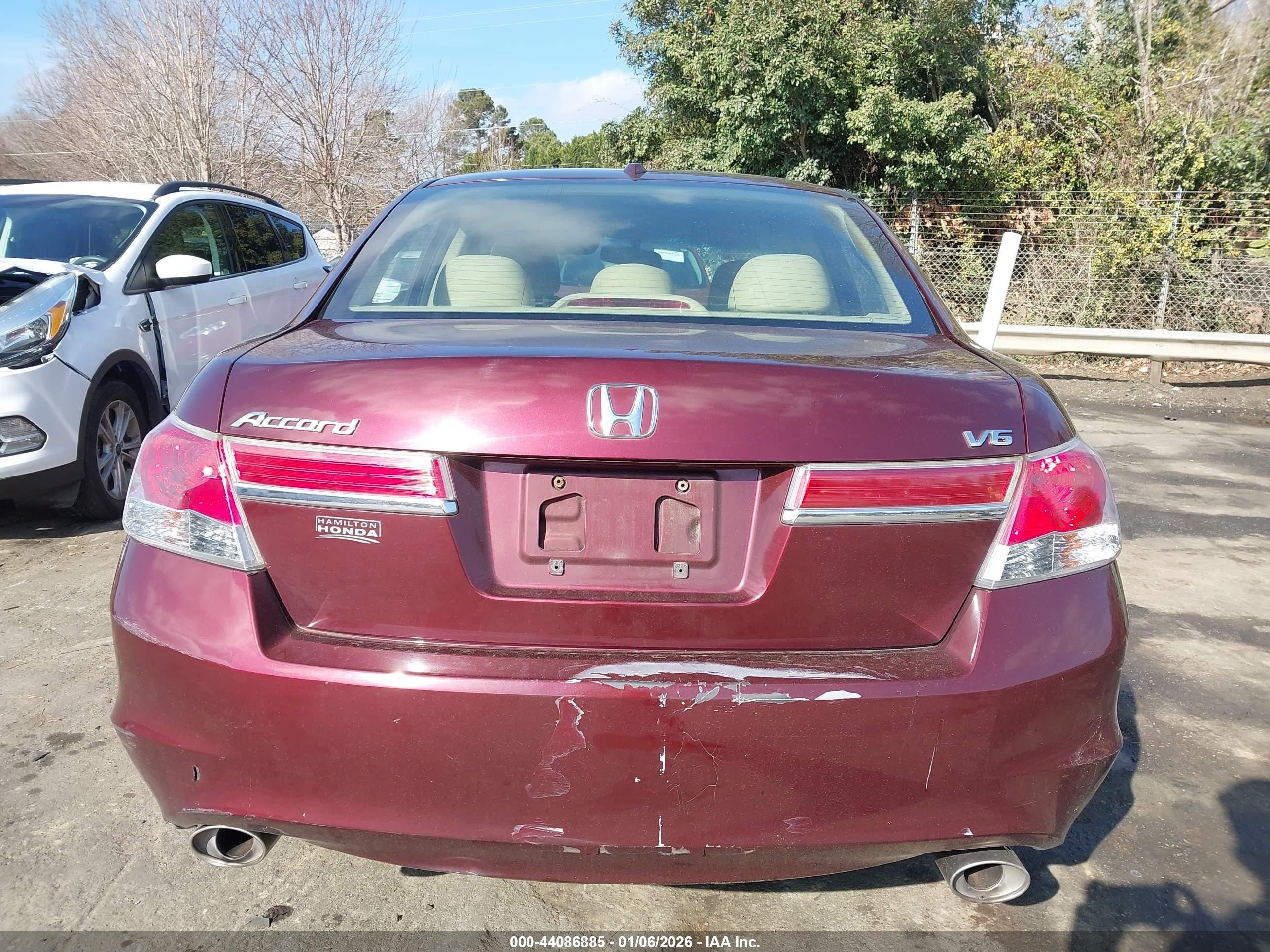 2012 Honda Accord 3.5 Ex-l Burgundy vin: 1HGCP3F82CA037770