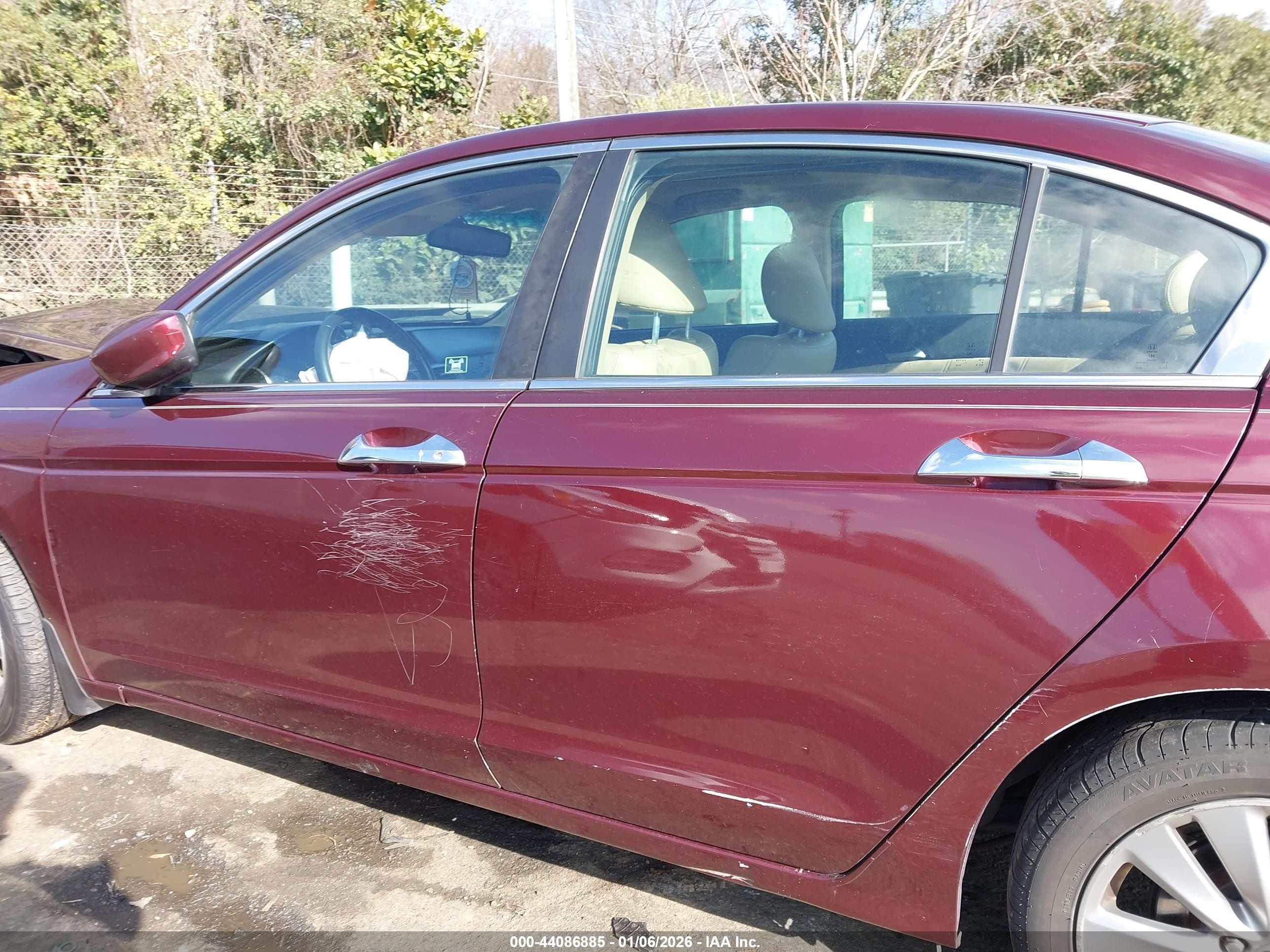 2012 Honda Accord 3.5 Ex-l Burgundy vin: 1HGCP3F82CA037770