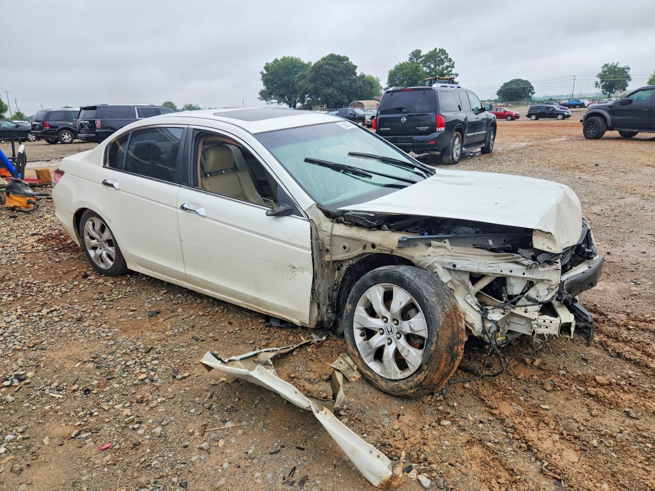 2010 Honda Accord Exl White vin: 1HGCP3F83AA001406