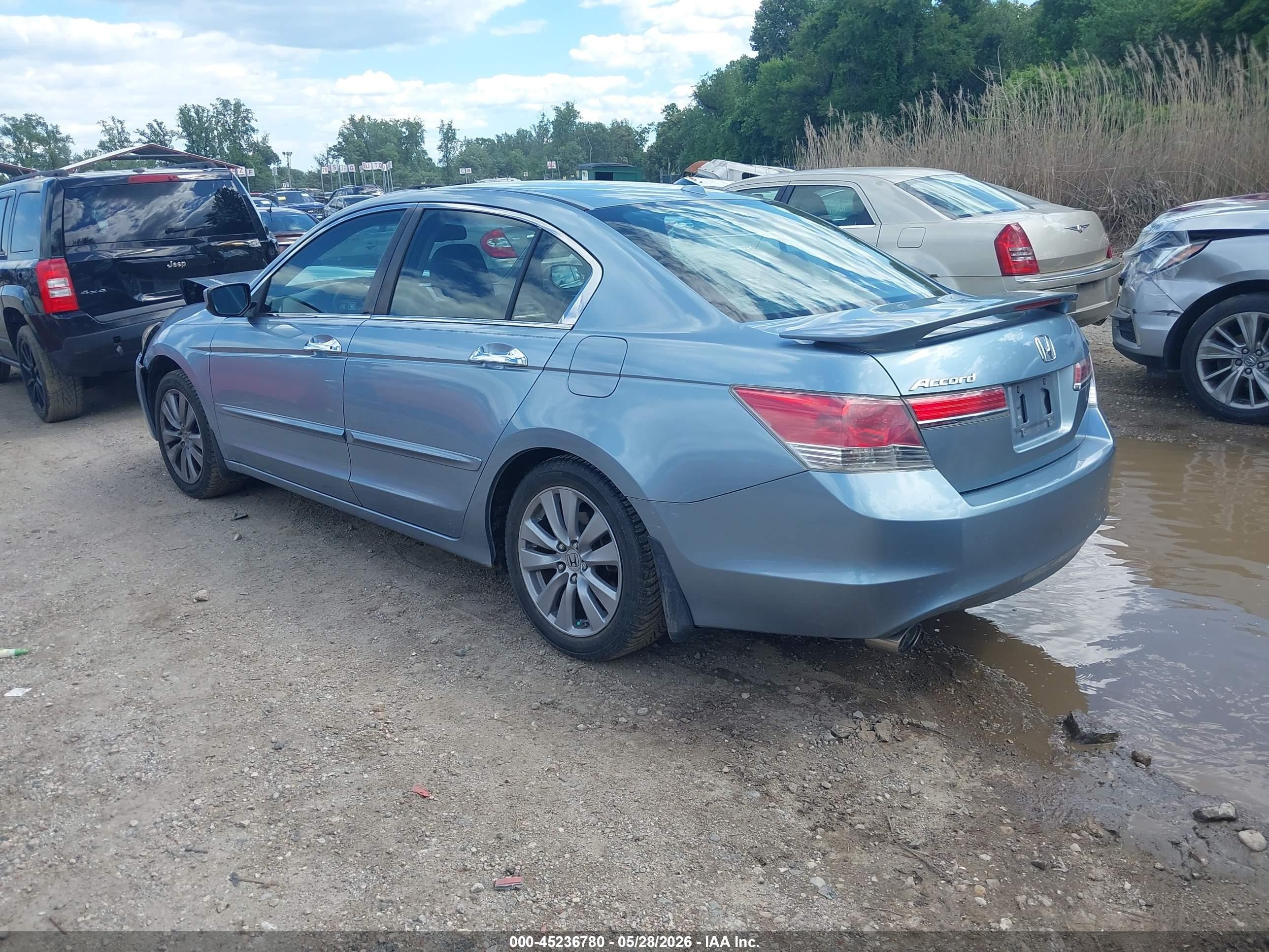 2011 Honda Accord 3.5 Ex-l Light Blue vin: 1HGCP3F83BA014397