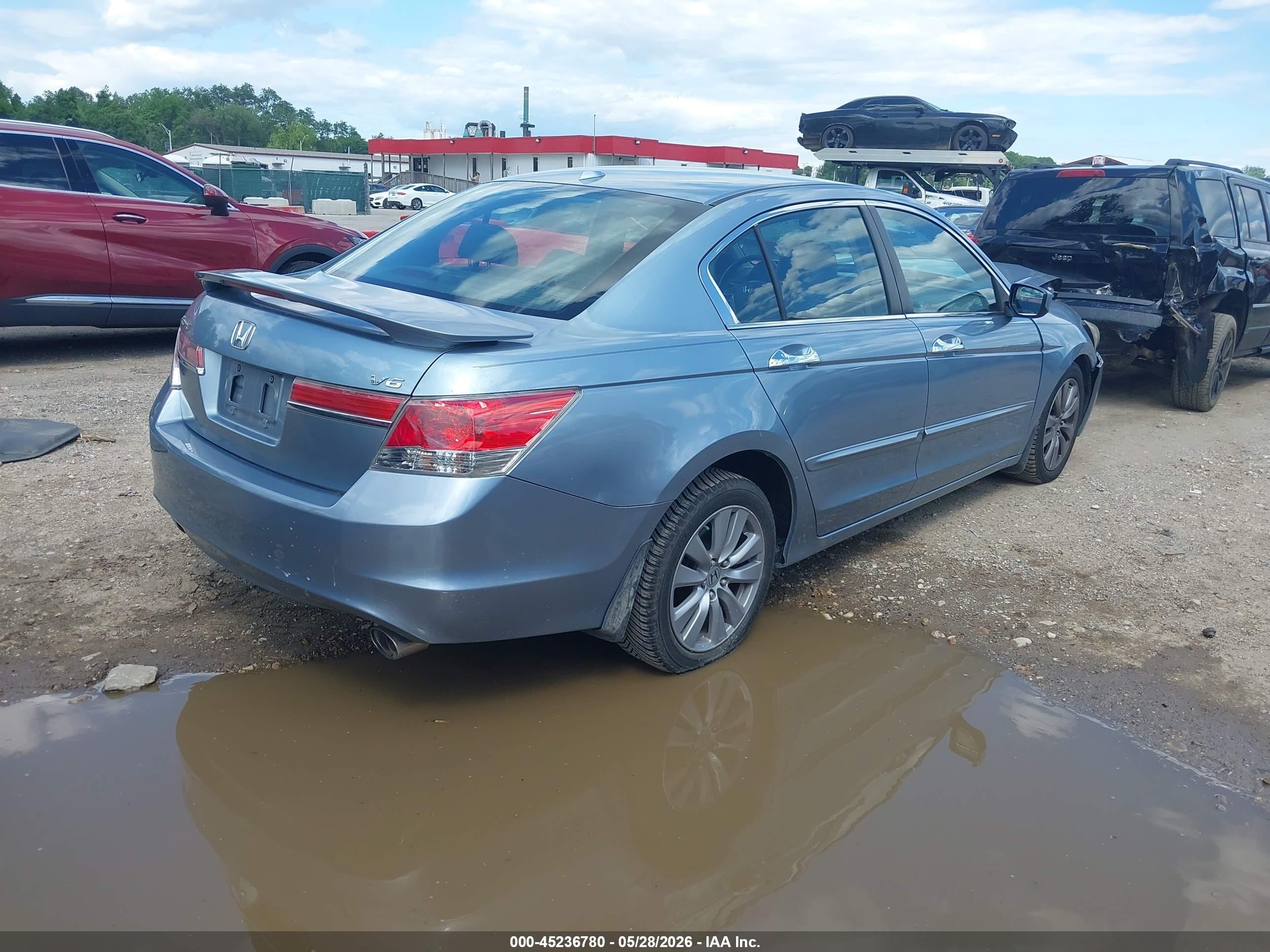 2011 Honda Accord 3.5 Ex-l Light Blue vin: 1HGCP3F83BA014397