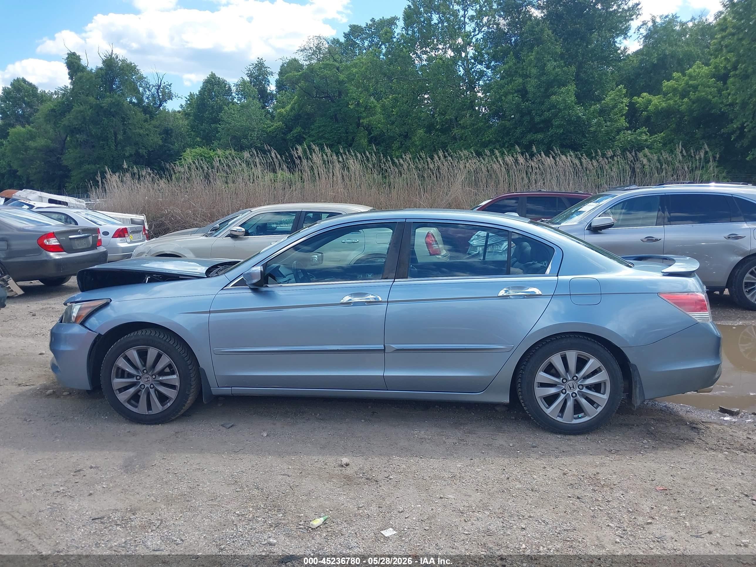 2011 Honda Accord 3.5 Ex-l Light Blue vin: 1HGCP3F83BA014397