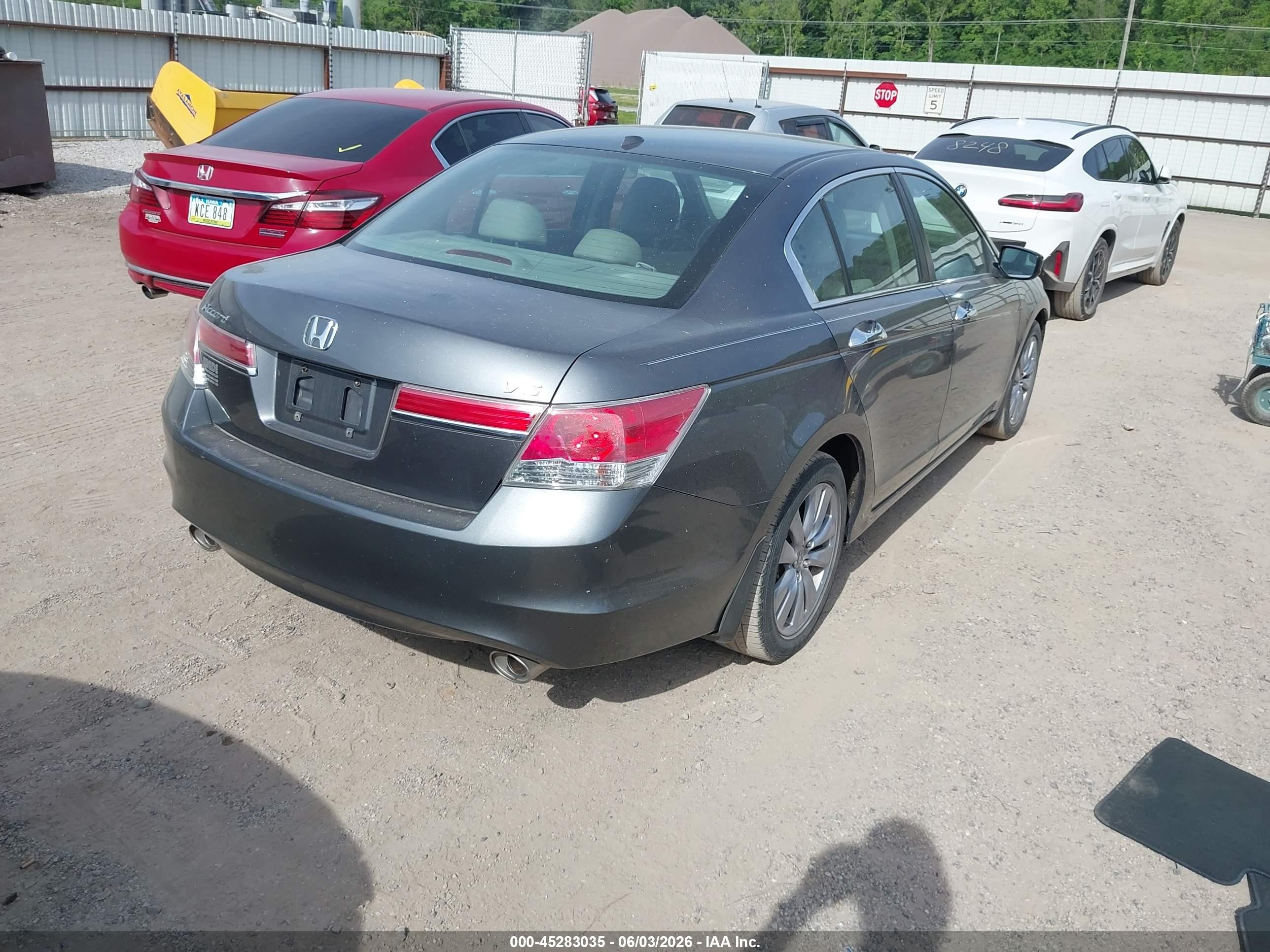 2011 Honda Accord 3.5 Ex-l Gray vin: 1HGCP3F83BA017588