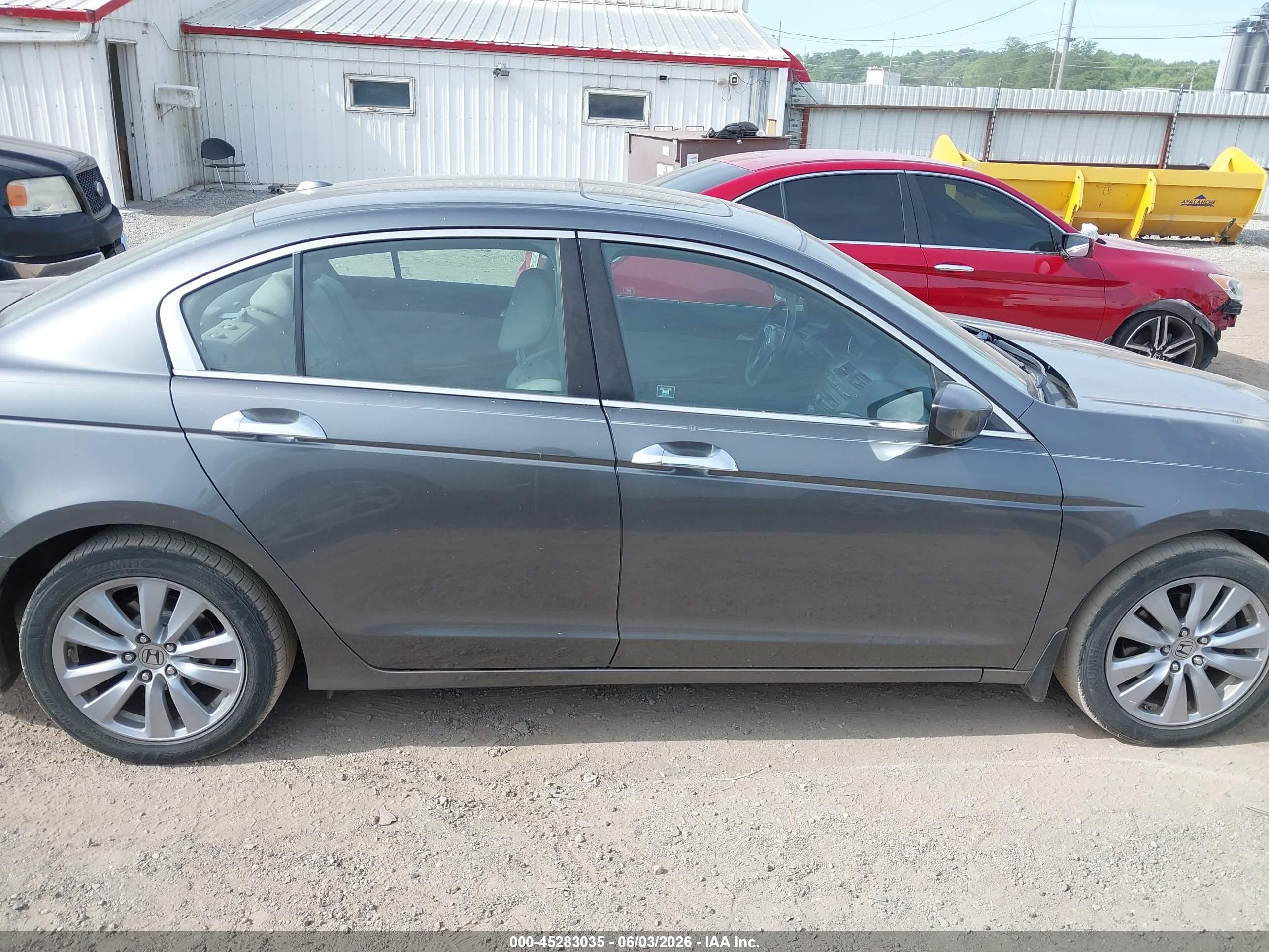 2011 Honda Accord 3.5 Ex-l Gray vin: 1HGCP3F83BA017588