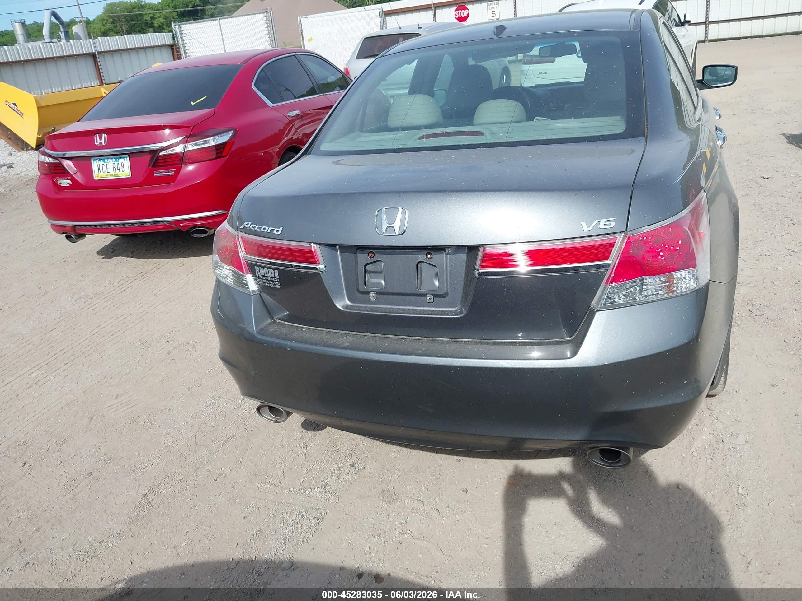 2011 Honda Accord 3.5 Ex-l Gray vin: 1HGCP3F83BA017588