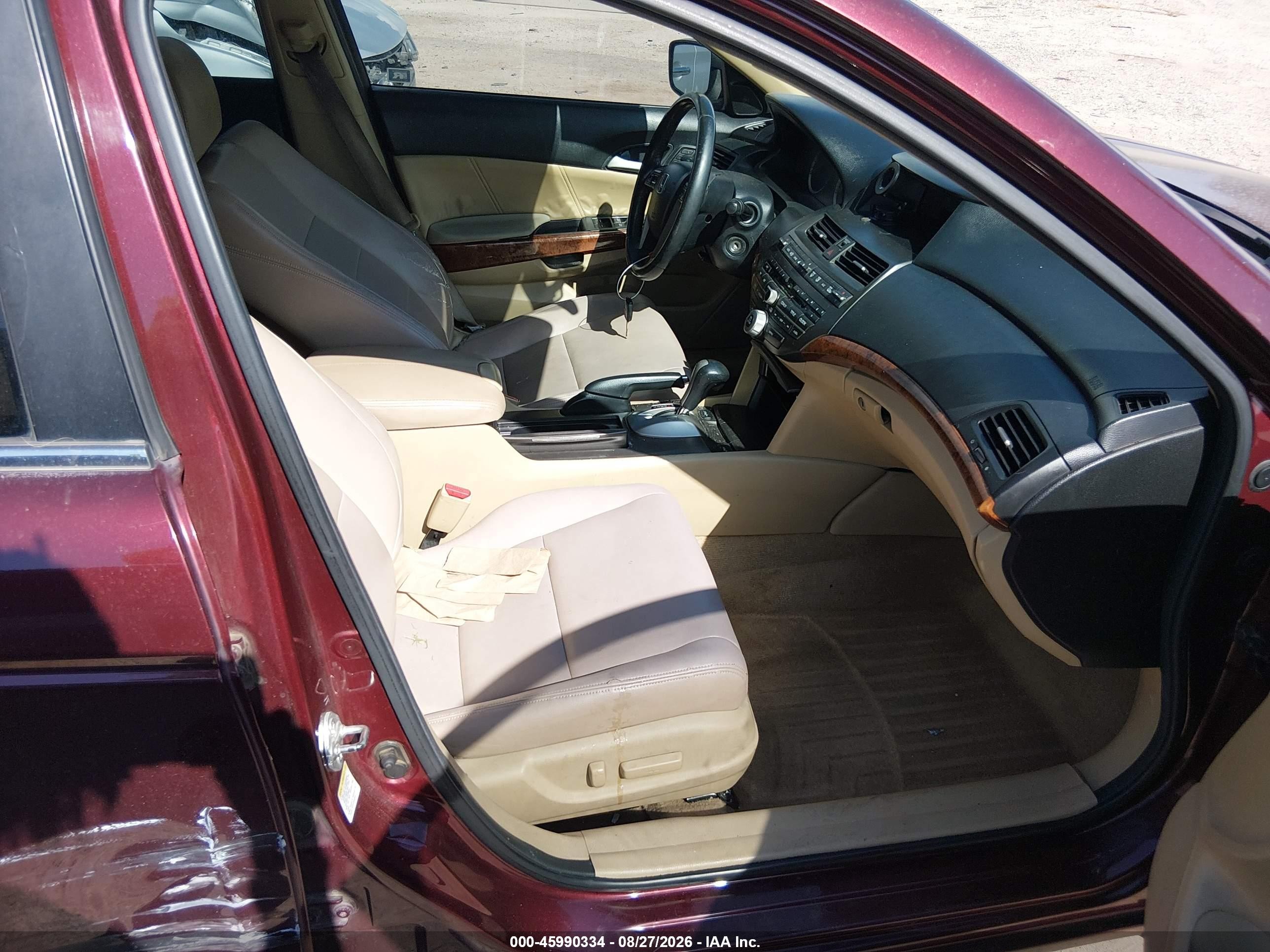 2011 Honda Accord 3.5 Ex-l Maroon vin: 1HGCP3F83BA025741