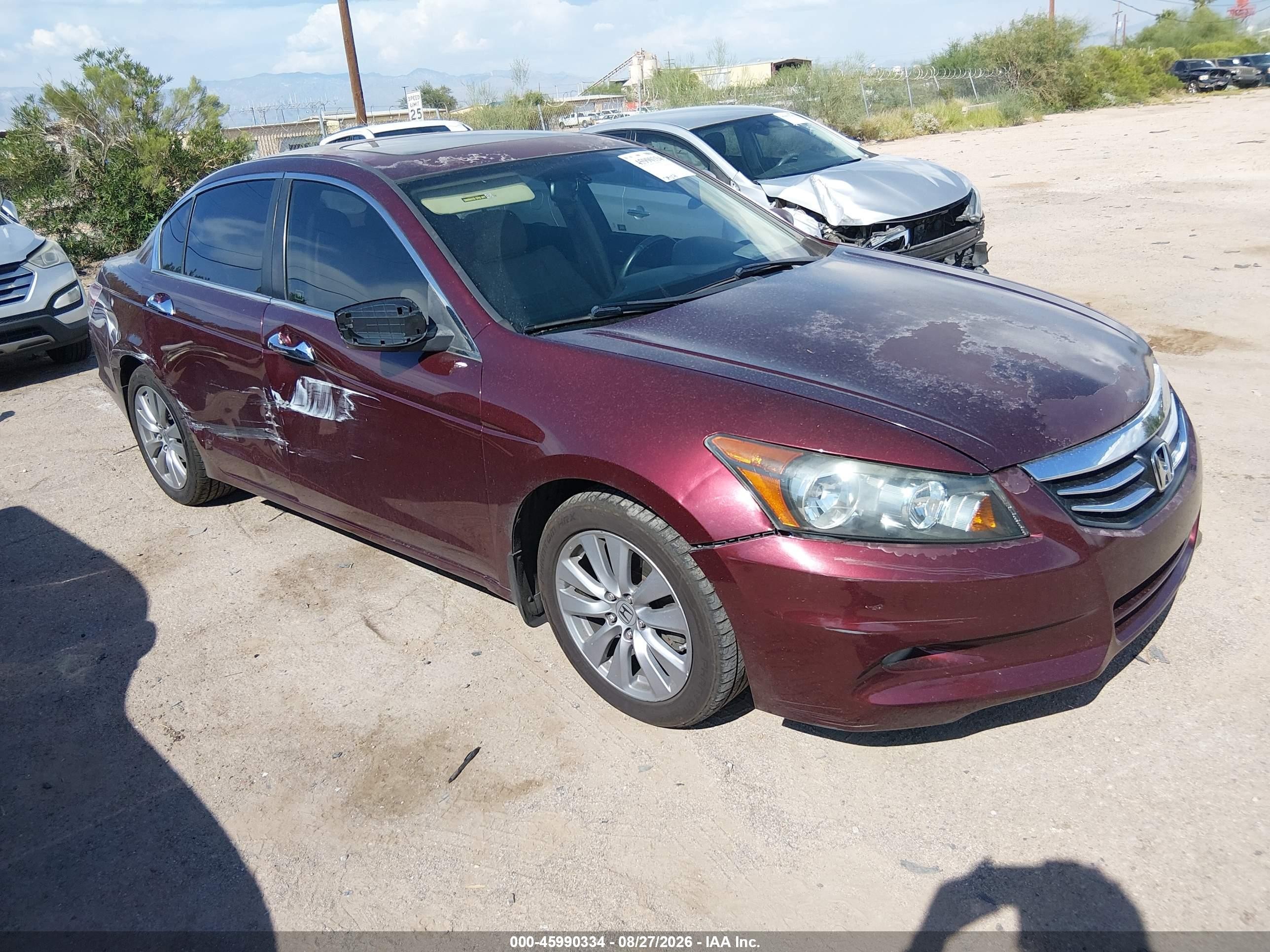 2011 Honda Accord 3.5 Ex-l Maroon vin: 1HGCP3F83BA025741