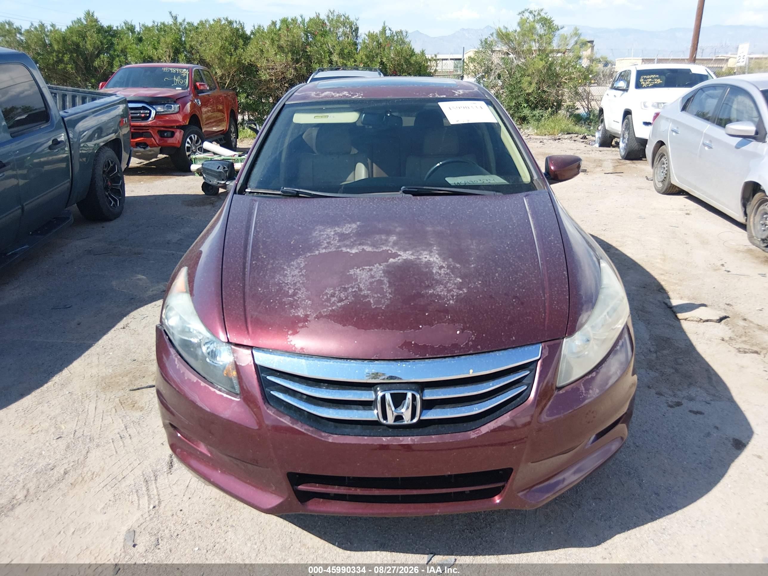 2011 Honda Accord 3.5 Ex-l Maroon vin: 1HGCP3F83BA025741