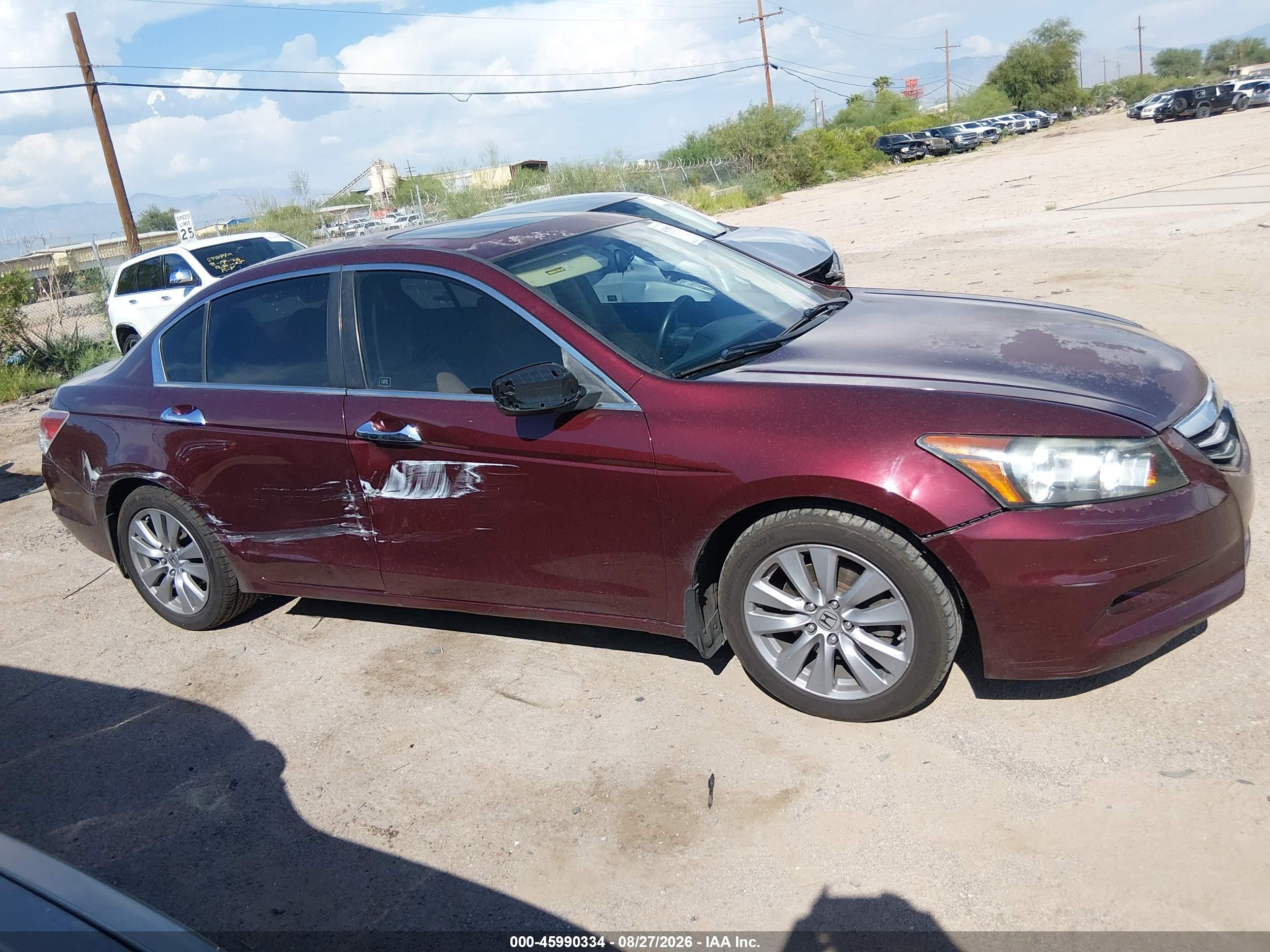 2011 Honda Accord 3.5 Ex-l Maroon vin: 1HGCP3F83BA025741
