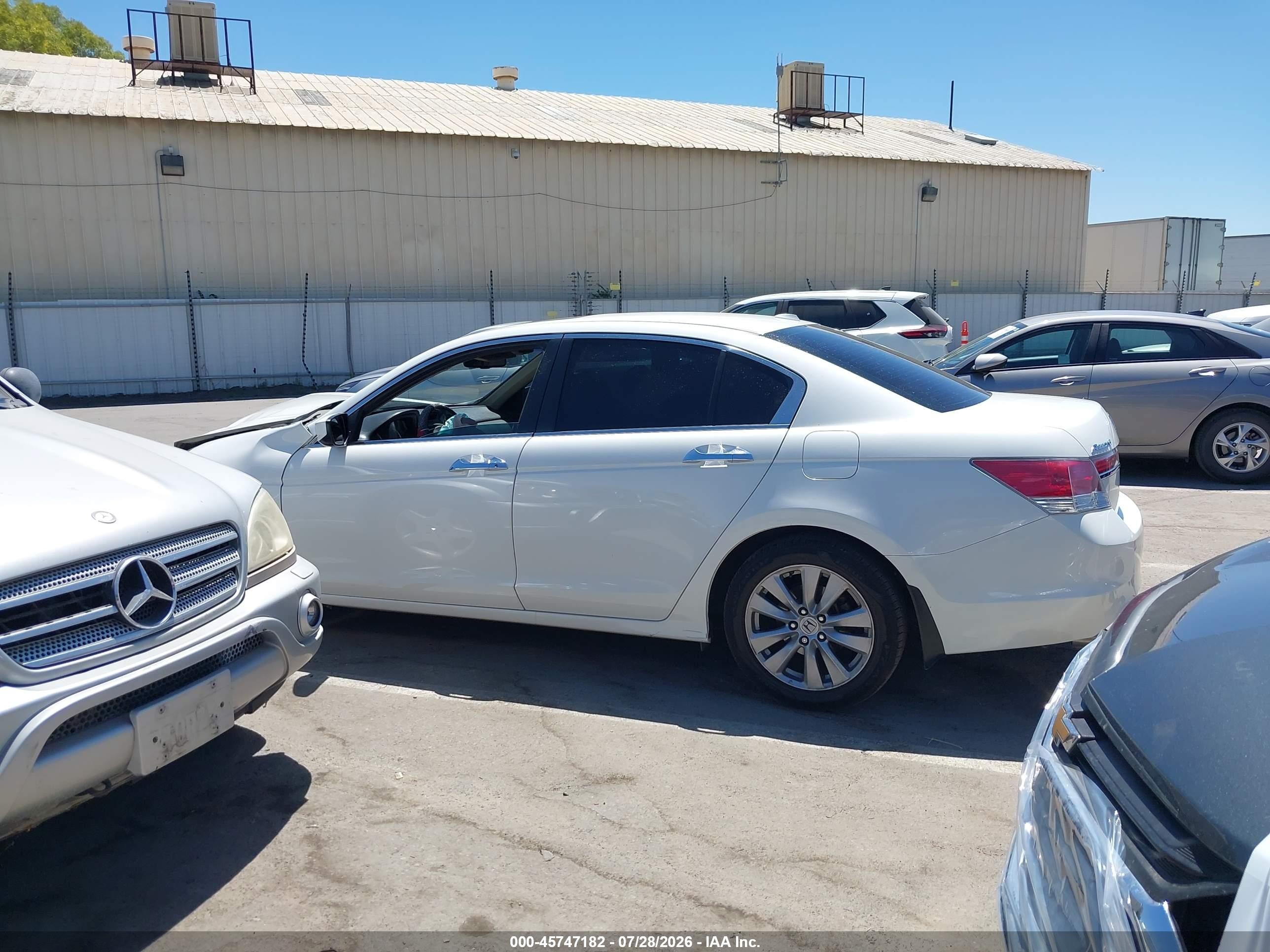 2011 Honda Accord 3.5 Ex-l White vin: 1HGCP3F83BA029613
