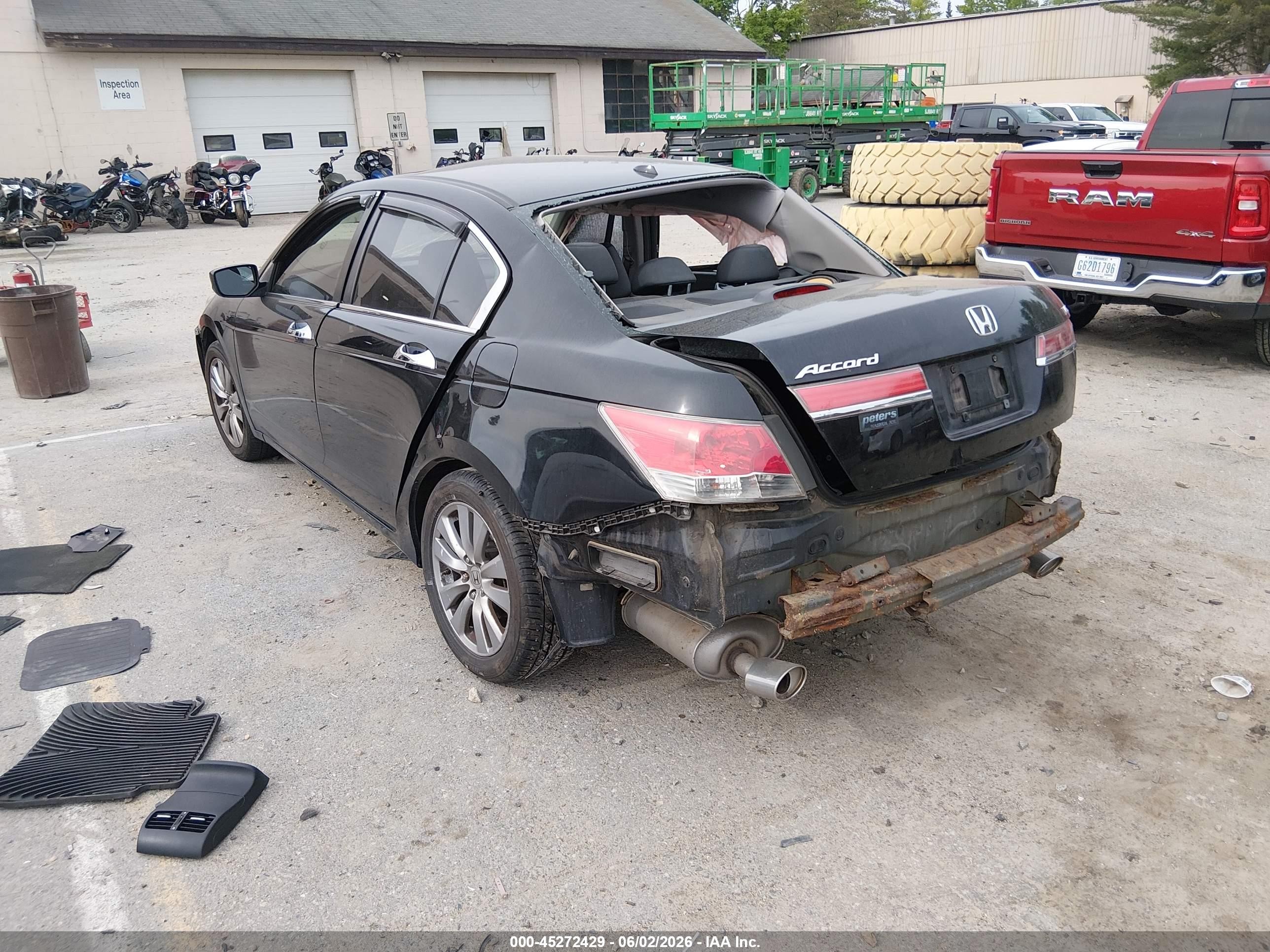 2011 Honda Accord 3.5 Ex-l Black vin: 1HGCP3F83BA030843