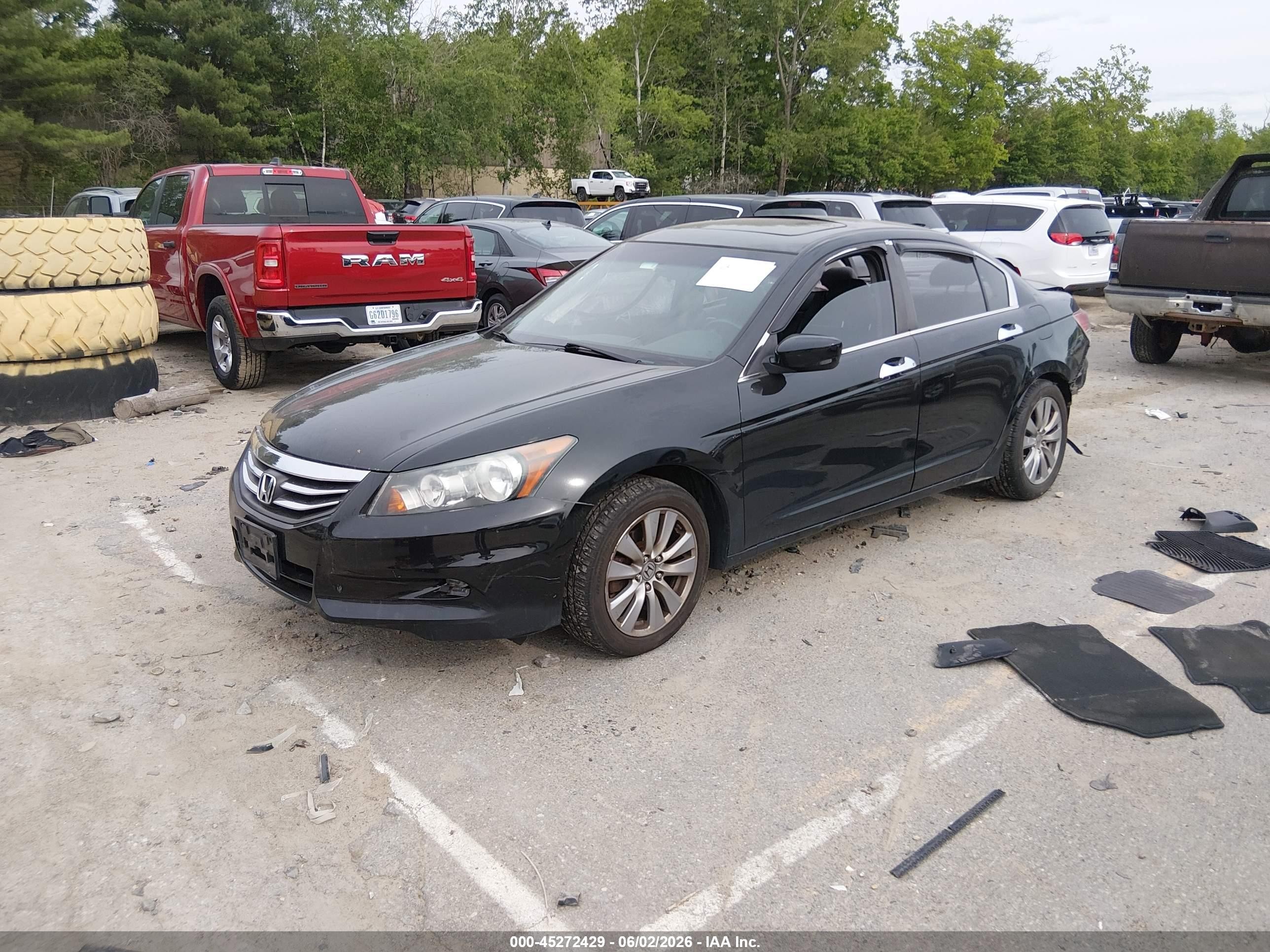 2011 Honda Accord 3.5 Ex-l Black vin: 1HGCP3F83BA030843