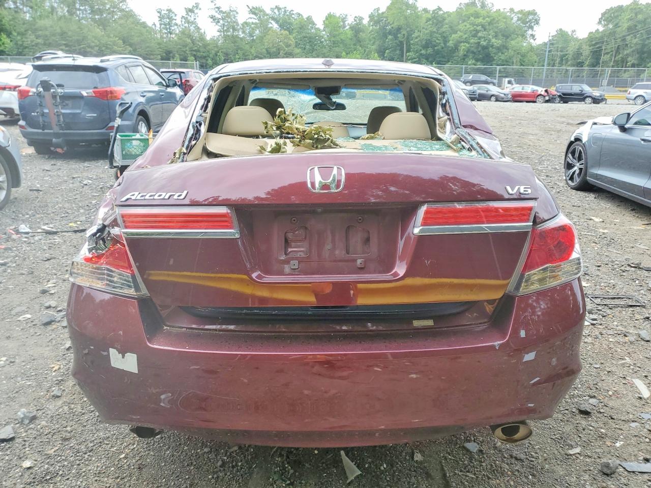 2012 Honda Accord Exl Maroon vin: 1HGCP3F83CA013784