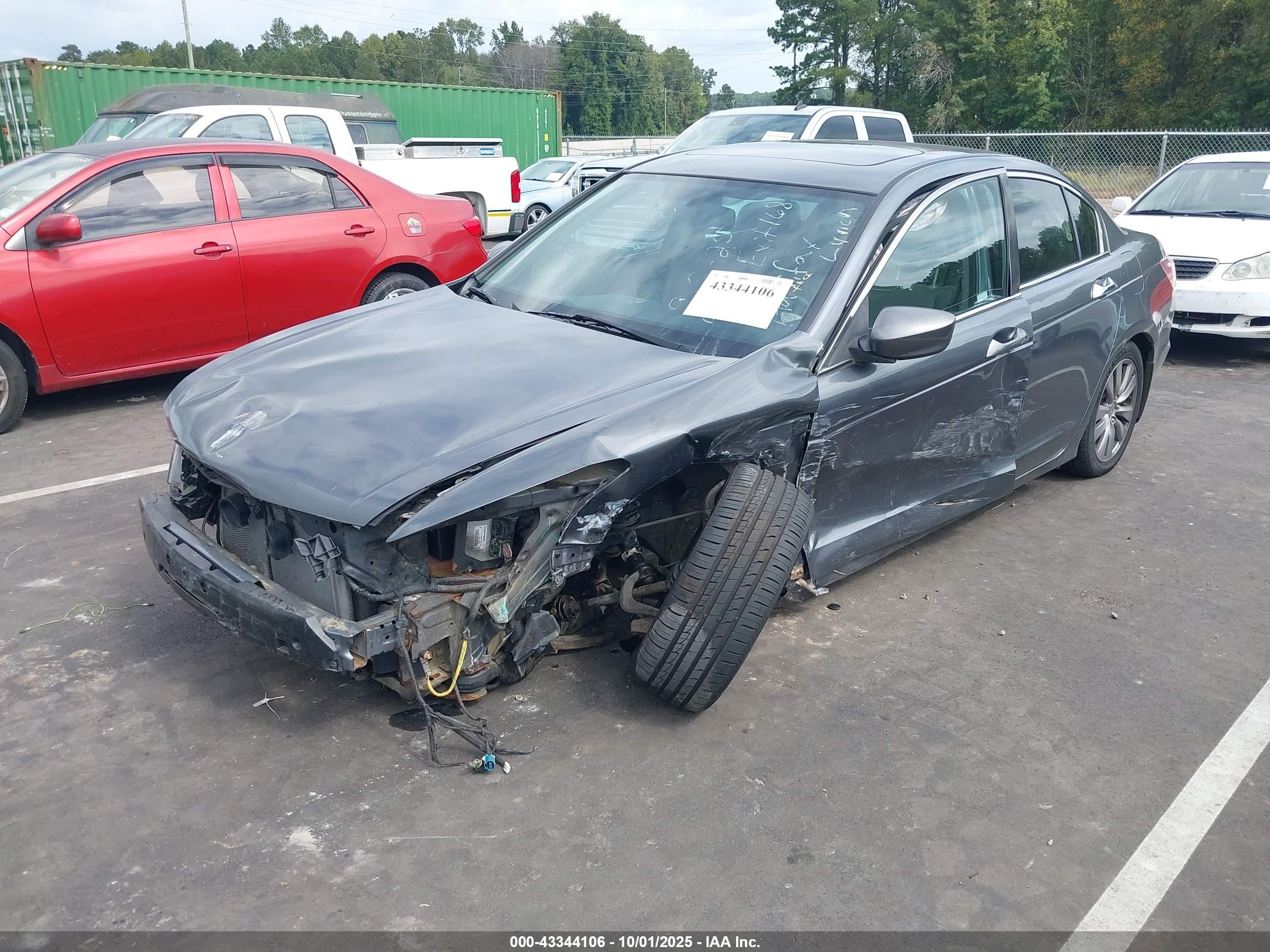 2012 Honda Accord 3.5 Ex-l Gray vin: 1HGCP3F83CA018001
