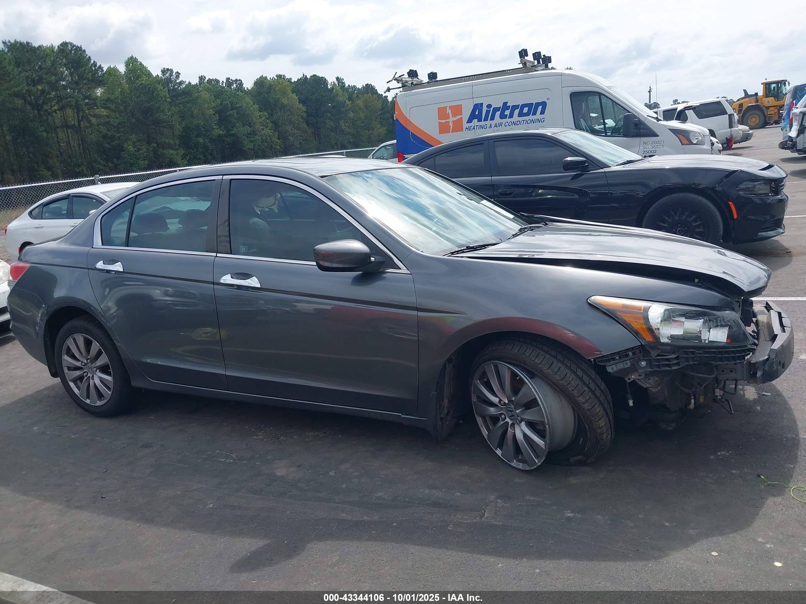 2012 Honda Accord 3.5 Ex-l Gray vin: 1HGCP3F83CA018001