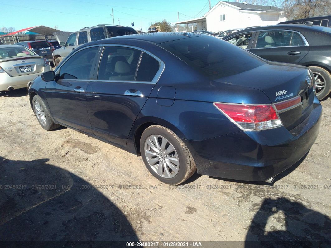 2012 Honda Accord Sdn Ex-l Blue vin: 1HGCP3F83CA020167
